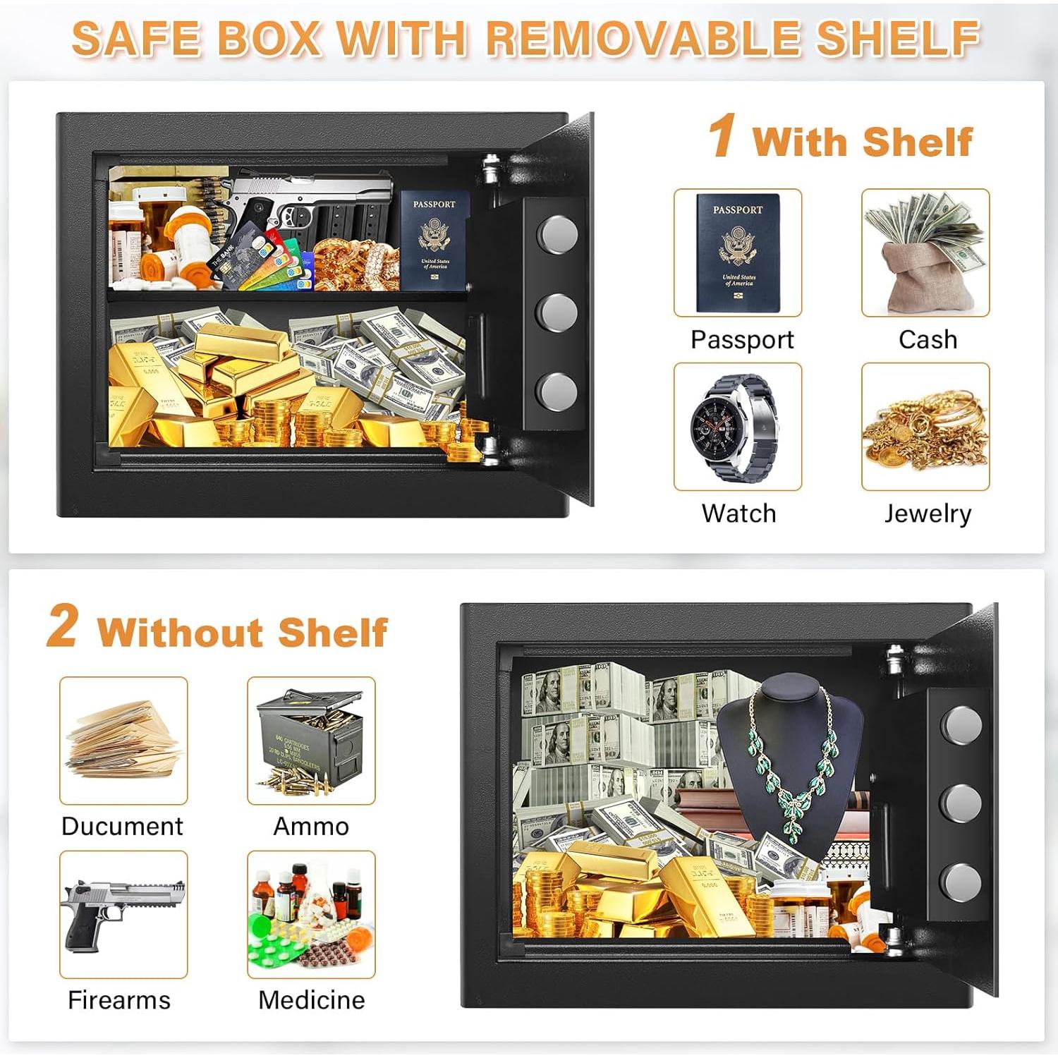 Caja Fuerte Digital Tepafac 25H con Alarma y Estante Removible