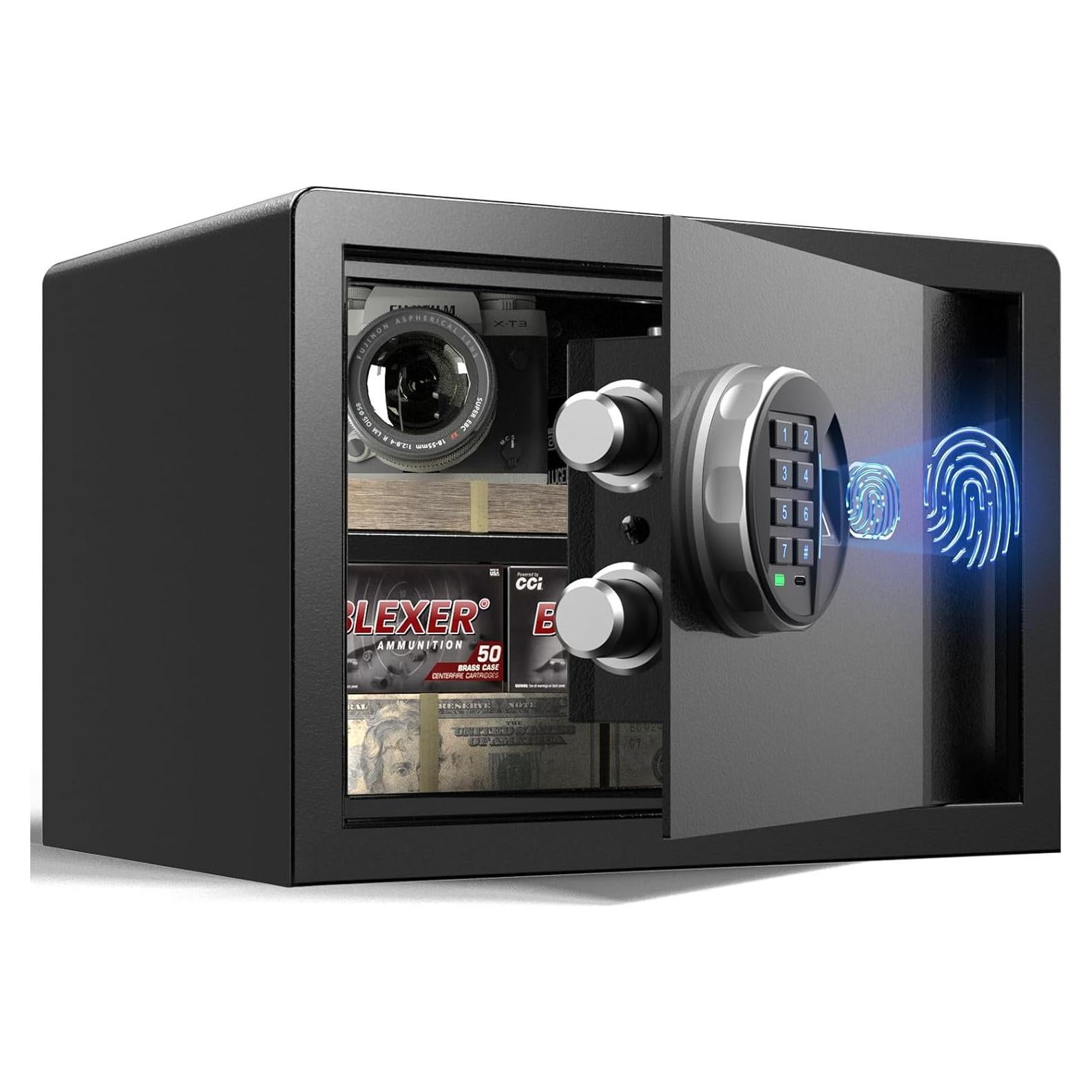 Caja Fuerte Biométrica Grimtron 0.8 Pies³ con Teclado LED