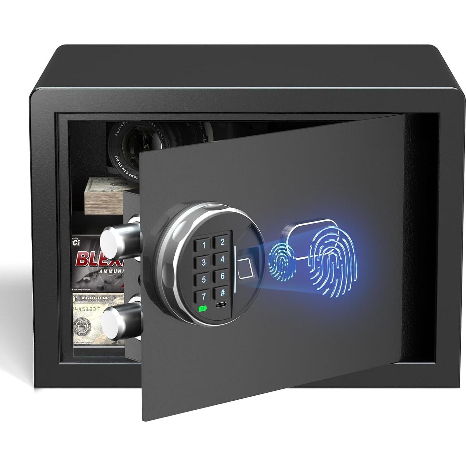 Caja Fuerte Biométrica Grimtron 0.8 Pies³ con Teclado LED