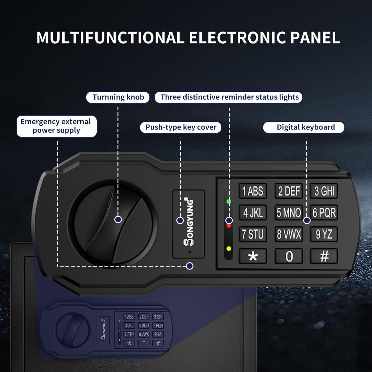 Caja Fuerte Electrónica para 60 Llaves SongYung con Luz Sensor