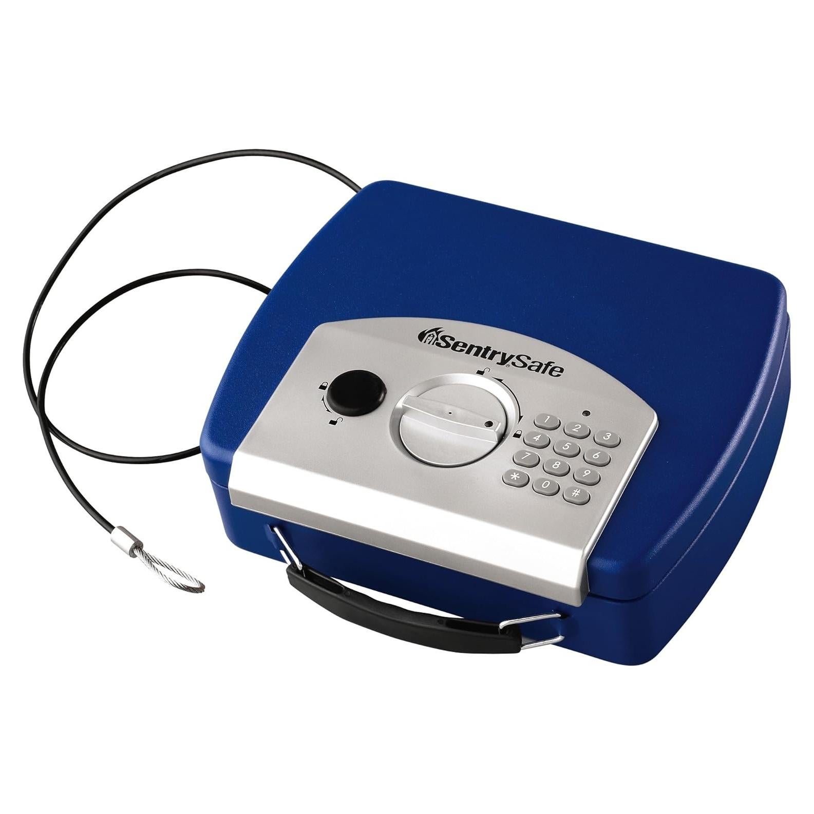 Caja Fuerte Pequeña SentrySafe Azul con Teclado Digital