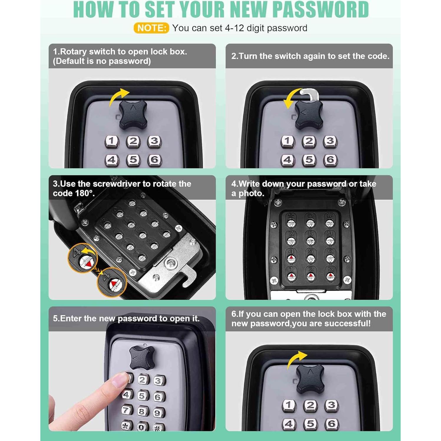 Caja de Seguridad para Llaves Tevlaphee - Antirrobo, Negra