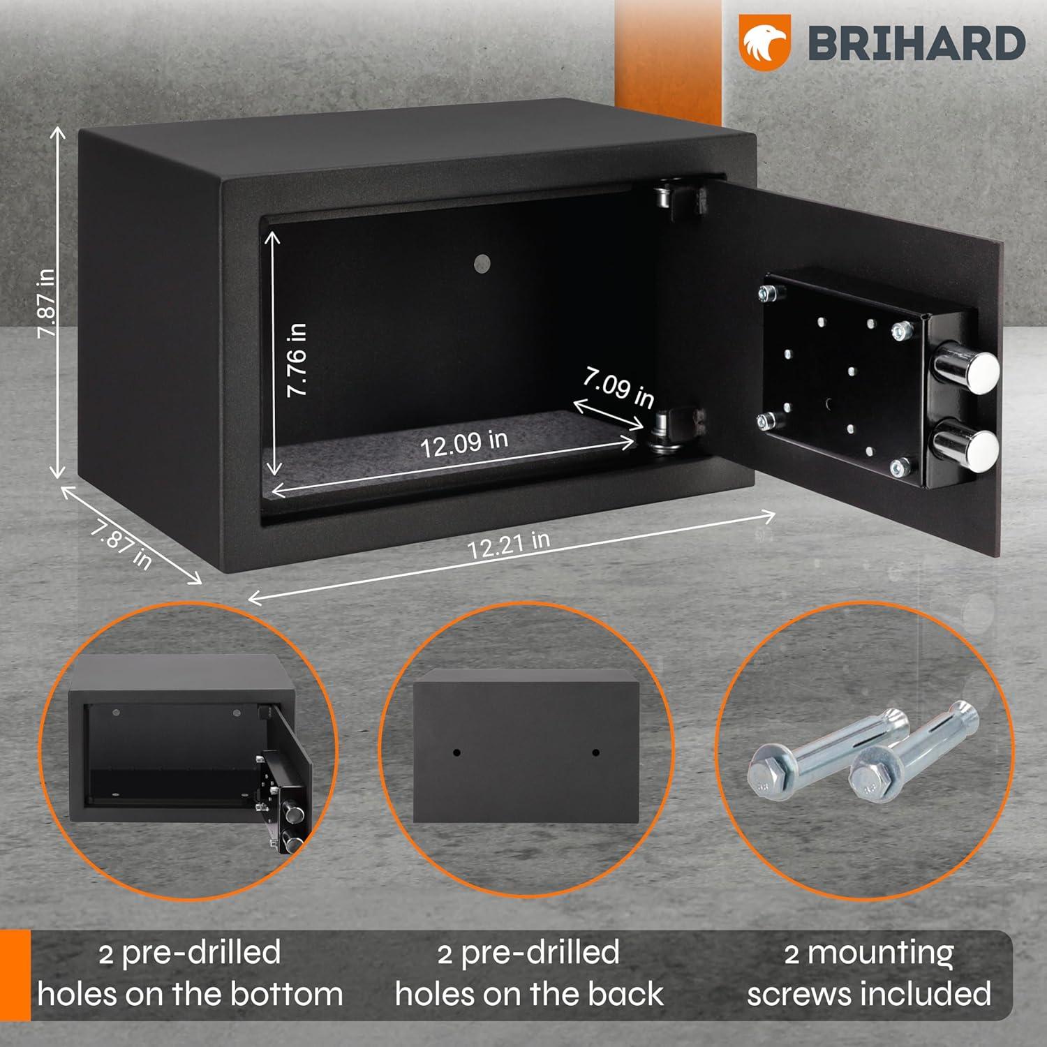 Caja Fuerte de Llave Brihard 20x31x20cm Alta Seguridad