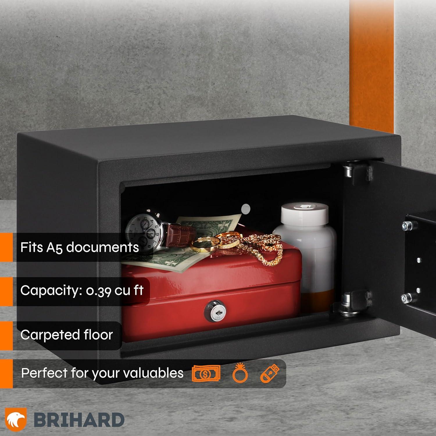 Caja Fuerte de Llave Brihard 20x31x20cm Alta Seguridad