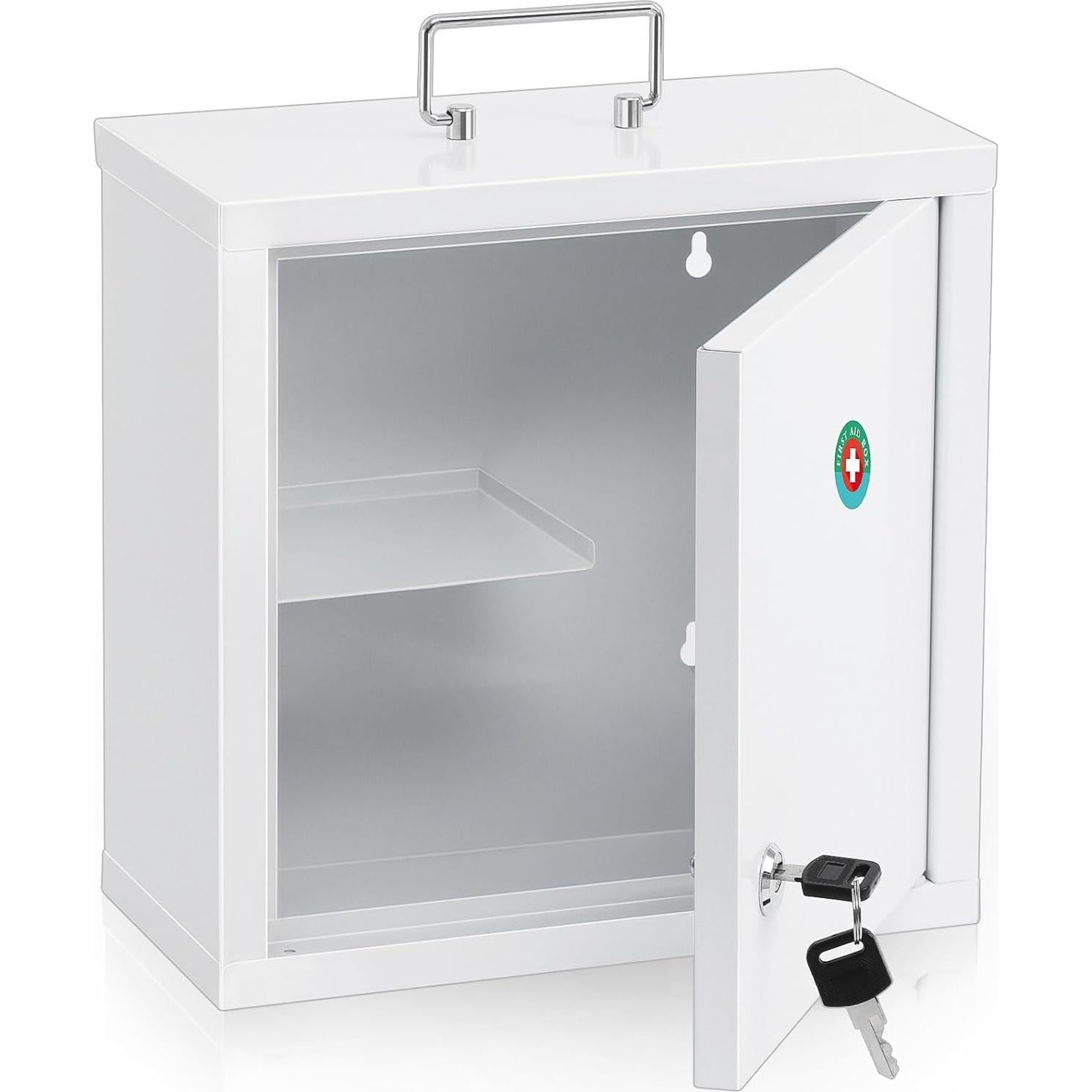 Gabinete Médico con Cerradura KYODOLED 25.4x11.9x25.4 cm Blanco