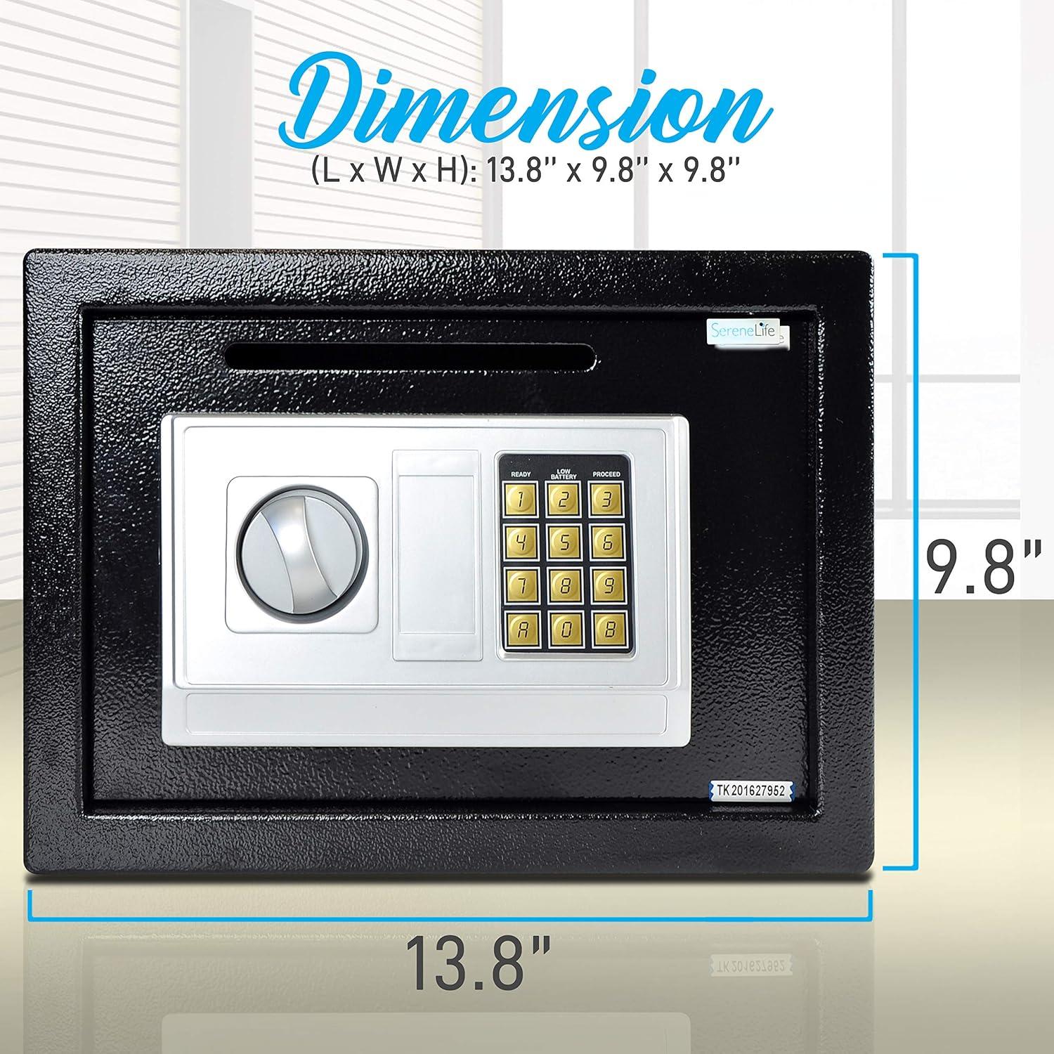 Caja Fuerte Electrónica SereneLife 35.1x24.9cm con Llaves