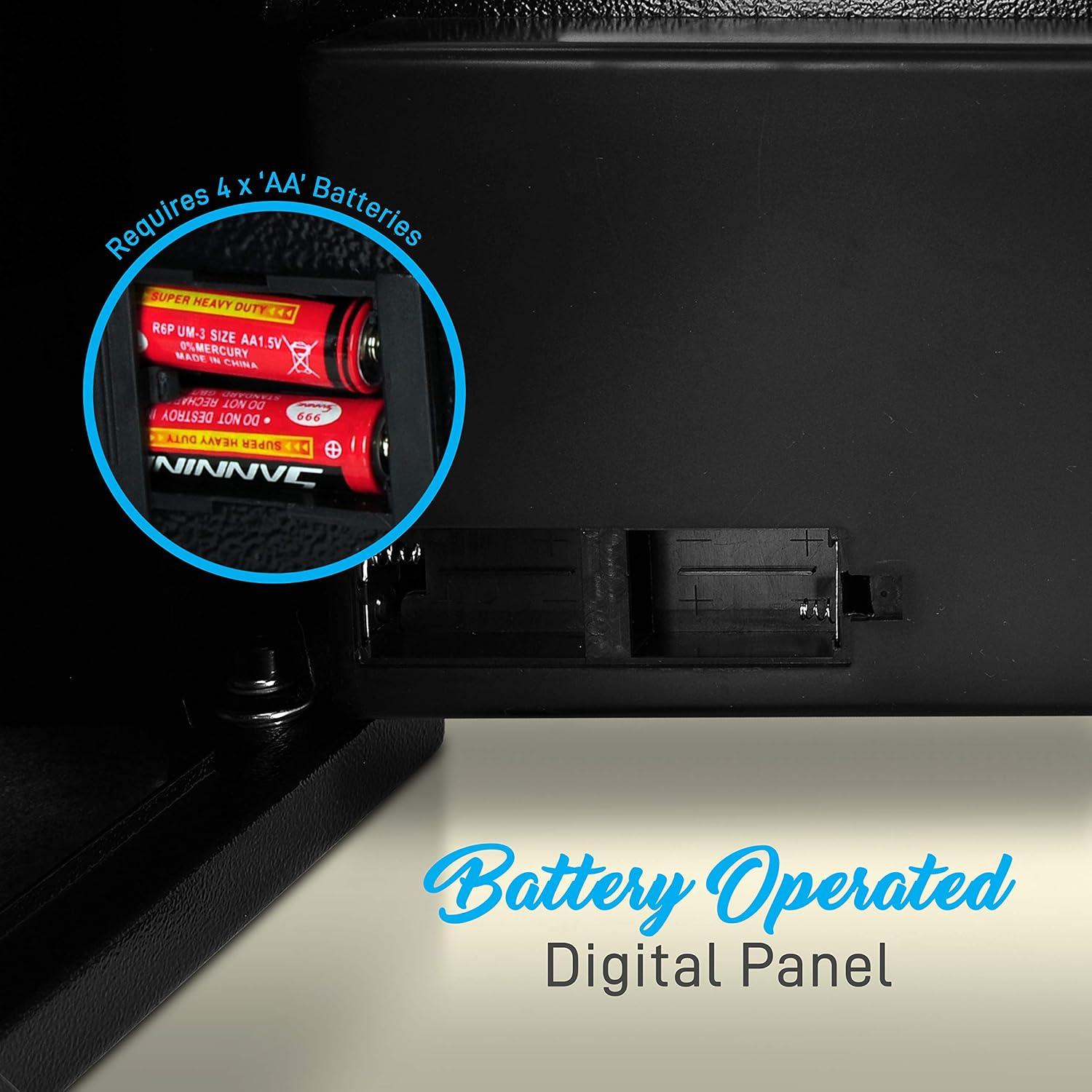 Caja Fuerte Electrónica SereneLife 35.1x24.9cm con Llaves