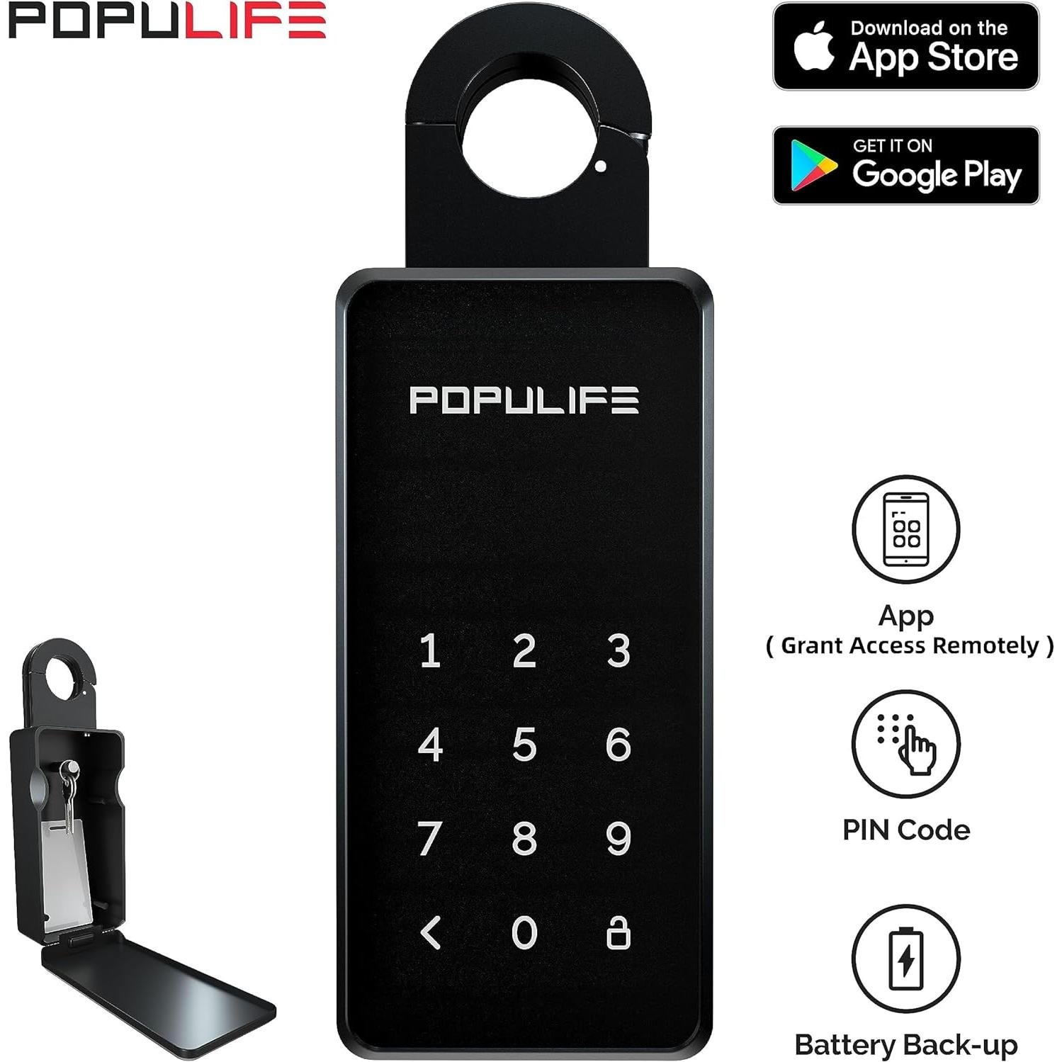 Caja de Llave Inteligente Populife K2 Bluetooth Resistente al Agua