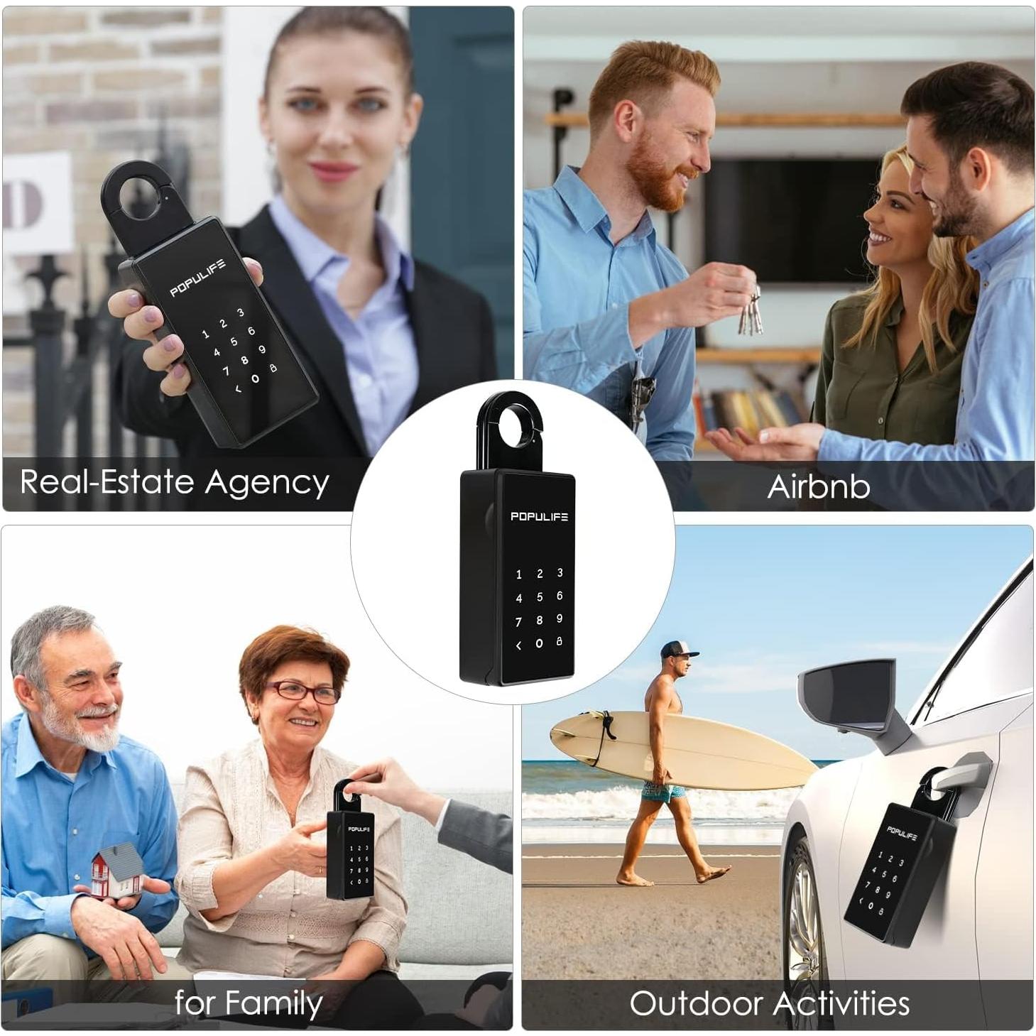 Caja de Llave Inteligente Populife K2 Bluetooth Resistente al Agua