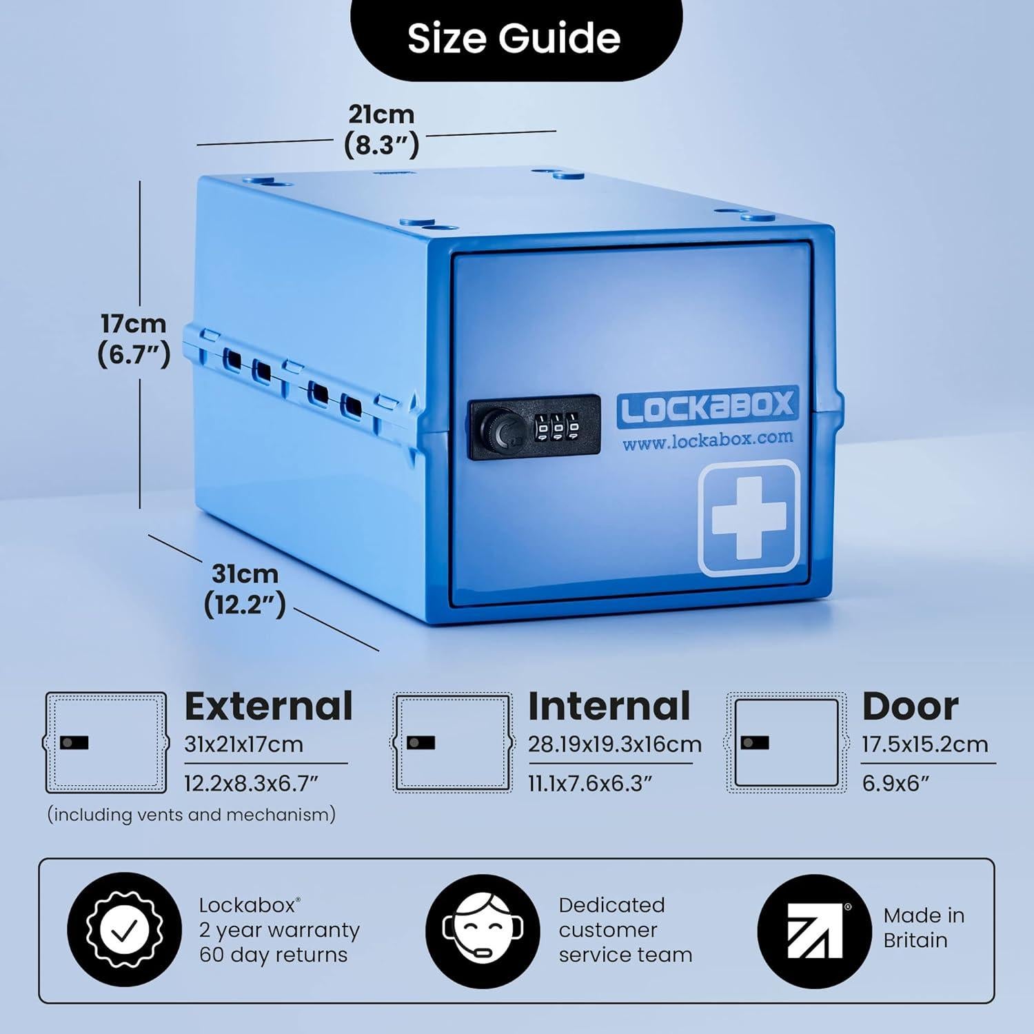 Lockabox One Caja de Seguridad para Medicamentos Medi Blue