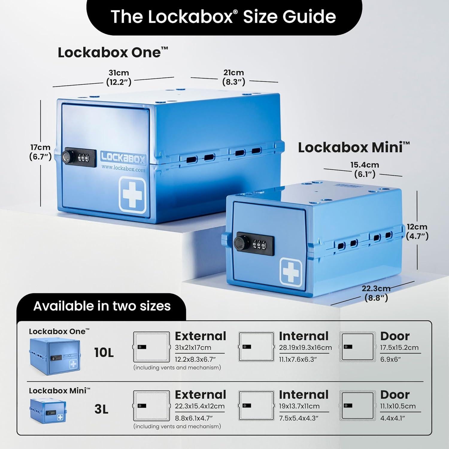 Lockabox One Caja de Seguridad para Medicamentos Medi Blue