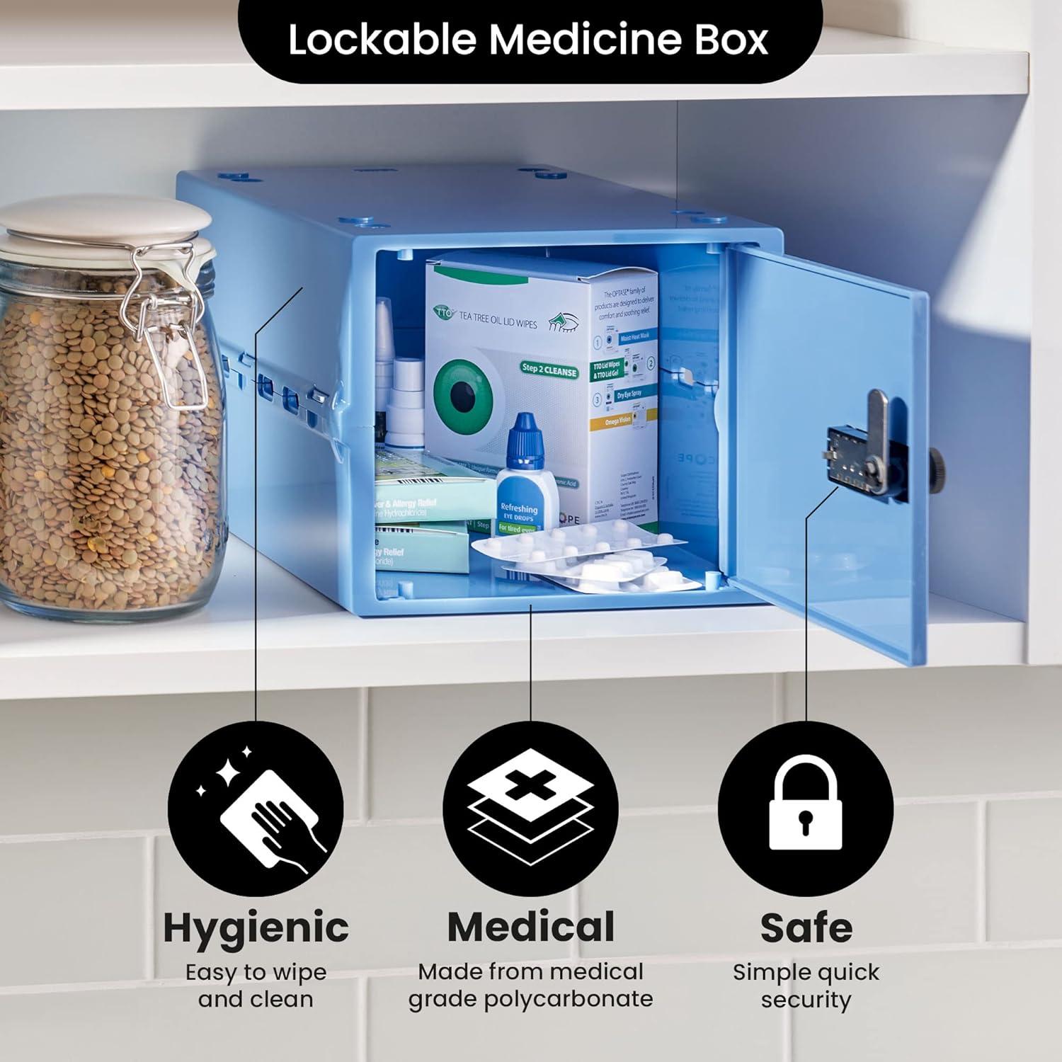 Lockabox One Caja de Seguridad para Medicamentos Medi Blue