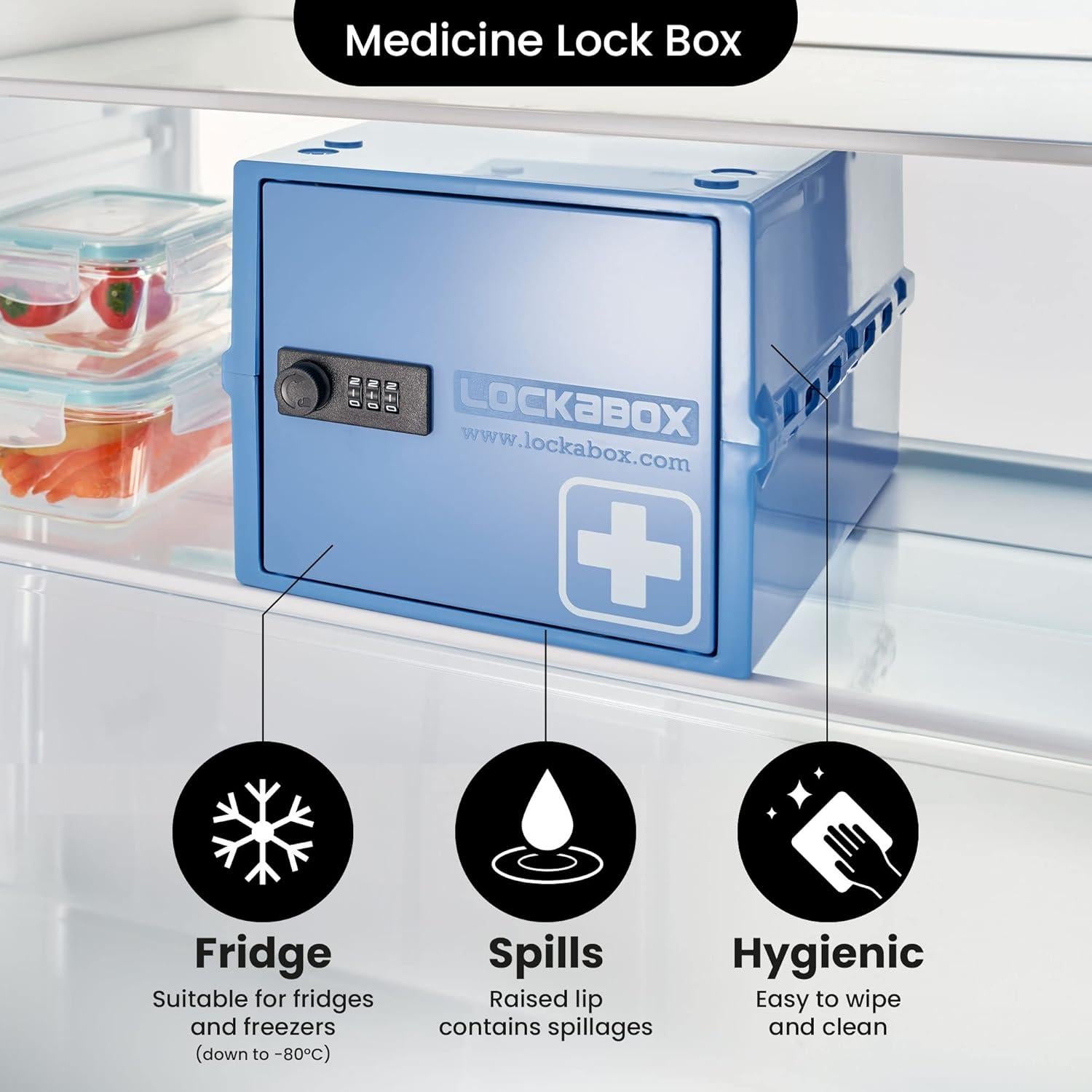 Lockabox One Caja de Seguridad para Medicamentos Medi Blue