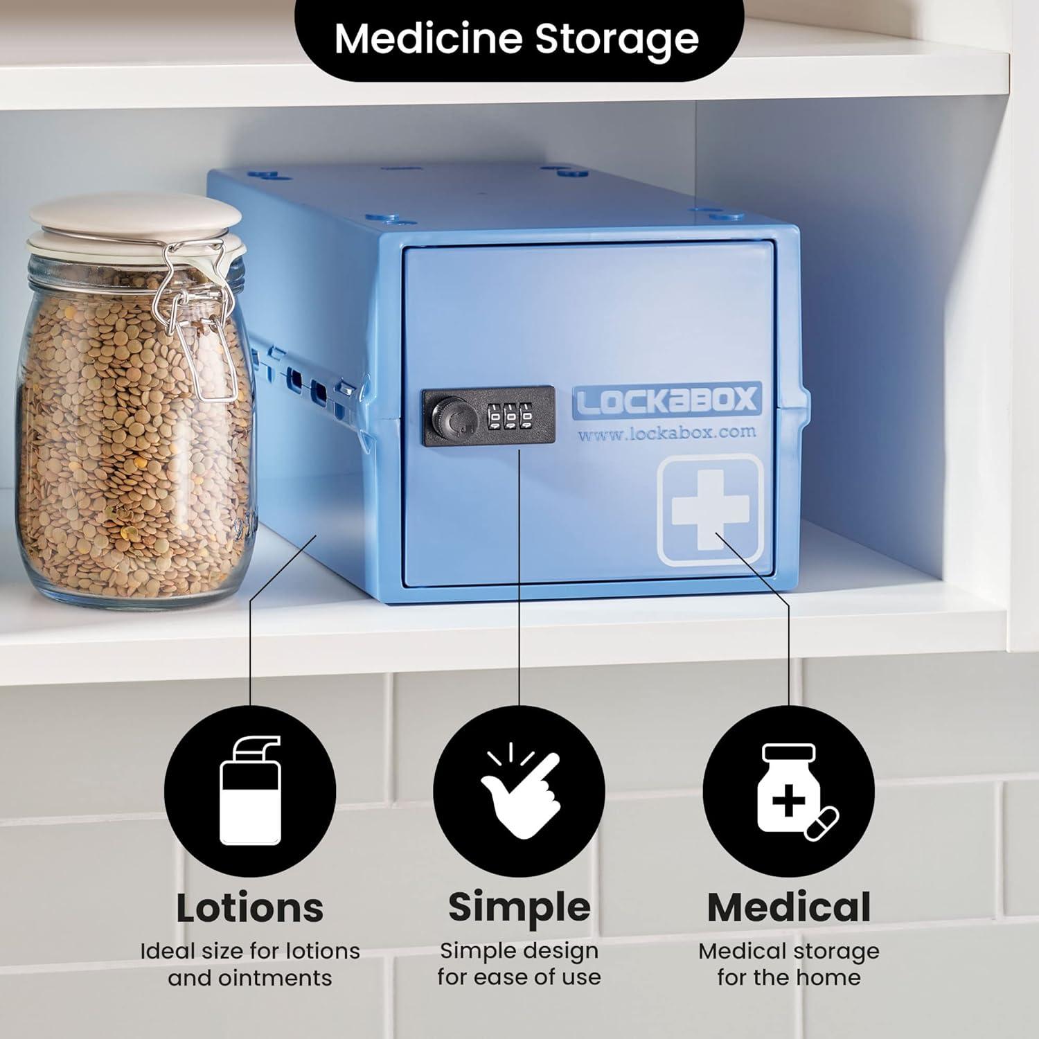 Lockabox One Caja de Seguridad para Medicamentos Medi Blue
