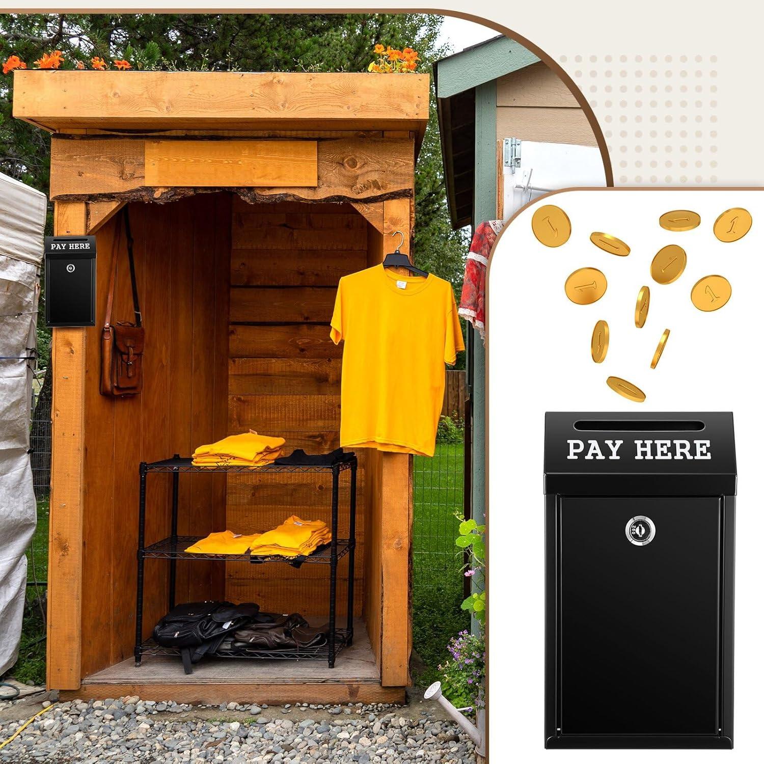 Caja de Dinero Segura Metal Yaocom 25.9x14.5x7.1cm con Cerradura