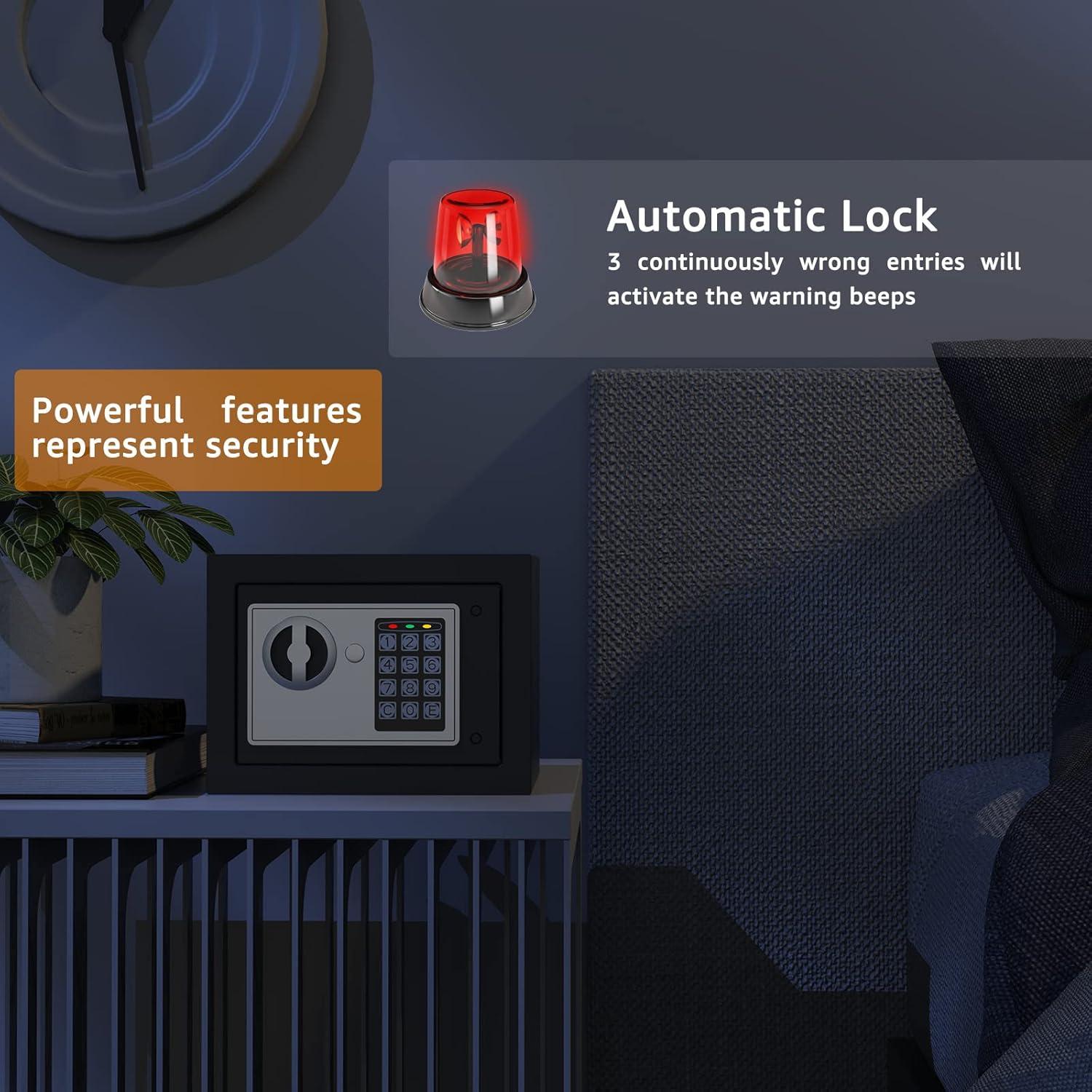 Caja Fuerte Digital Compacta Goldenkey 0.0085 m³ con Llave