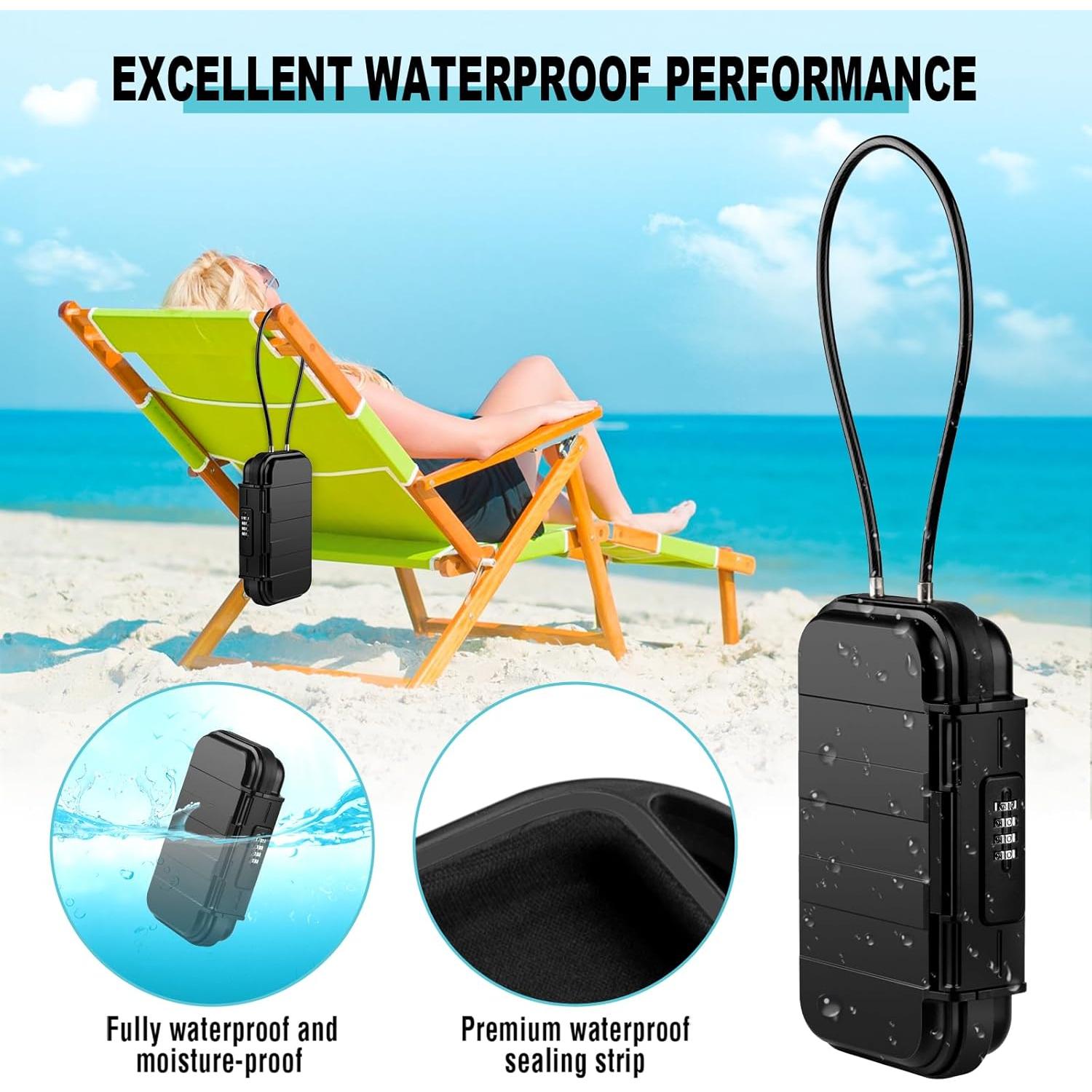 Caja Fuerte Portátil HUANLANG Negra con Cerradura de Combinación