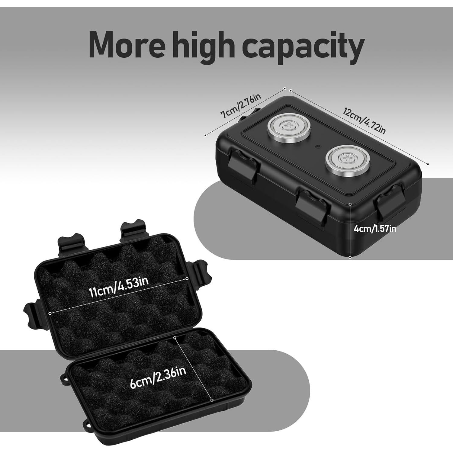 Caja de Llave Magnética TOSICAM Impermeable 2 Unidades Negro