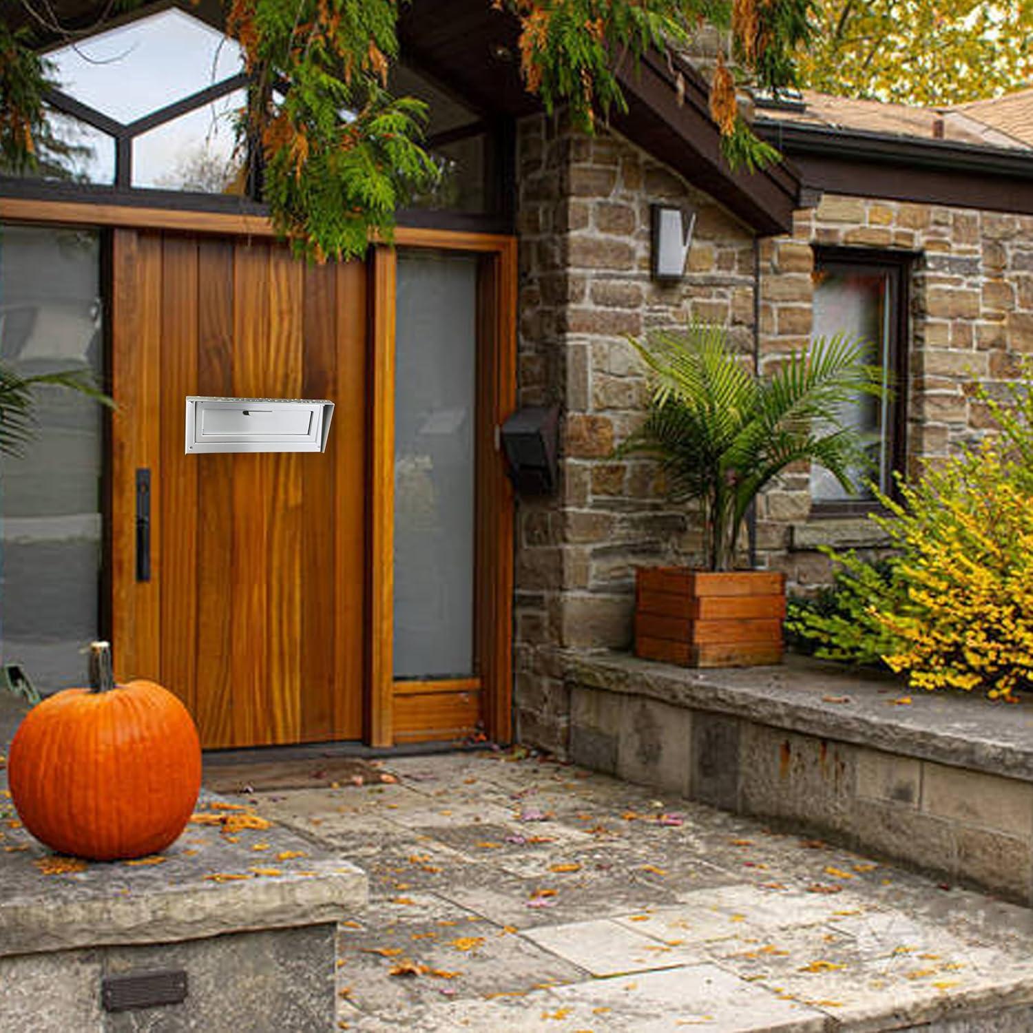 Buzón de Correo con Cerradura Plugsharge, Acero Galvanizado, Blanco