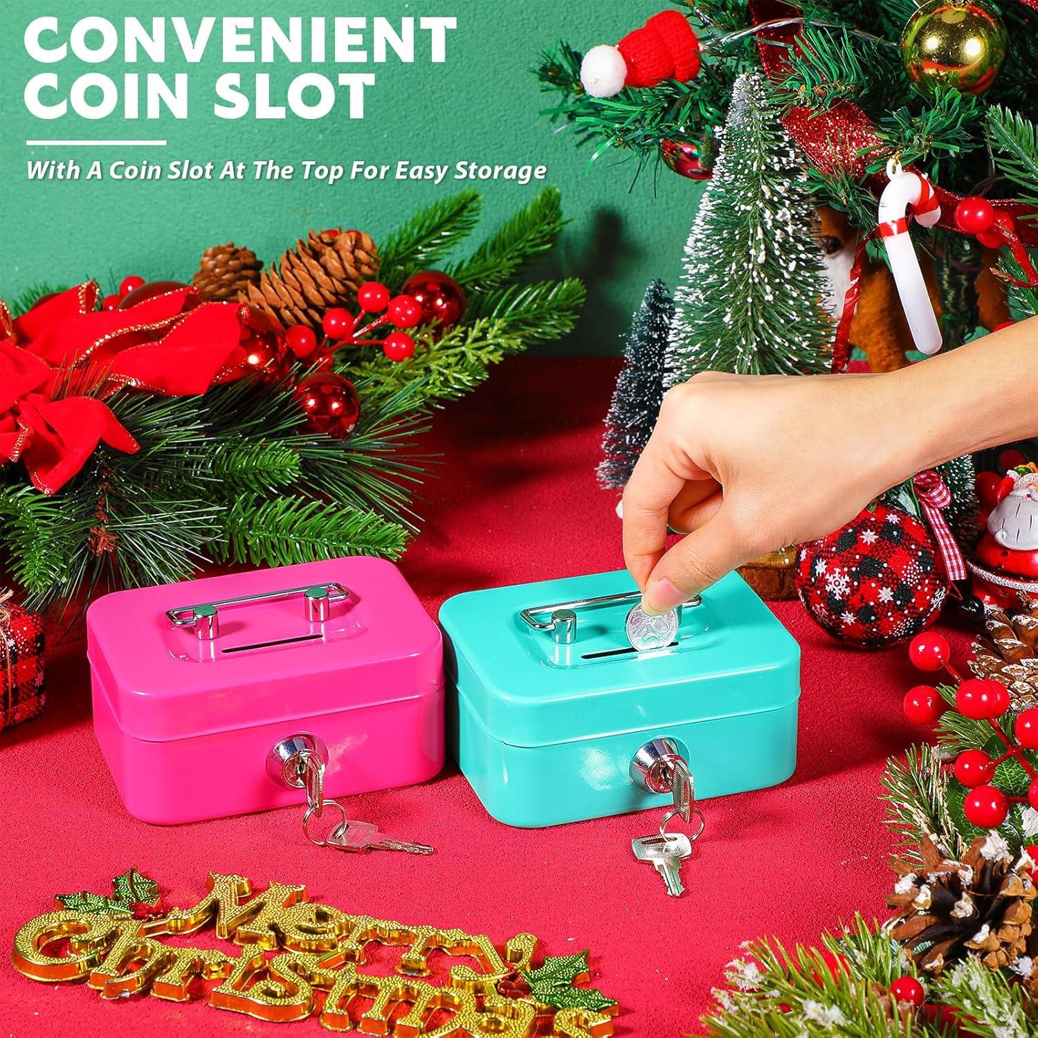 Caja de Dinero con Cerradura Tandefio 4 Piezas 11.4x8.4 cm