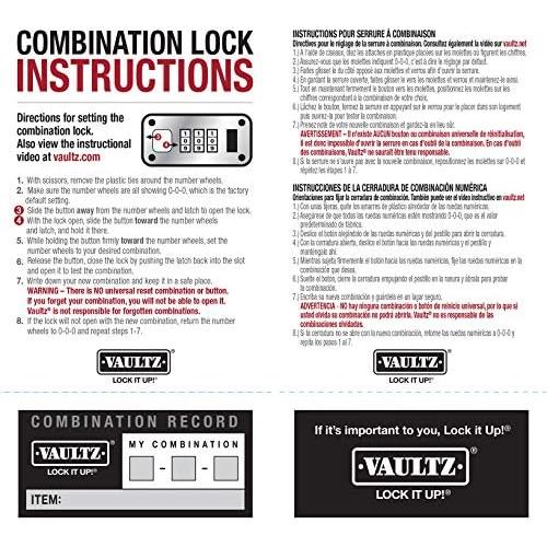 Caja de Seguridad para Medicamentos Vaultz - 21.2x12.7x6.4cm - Negro