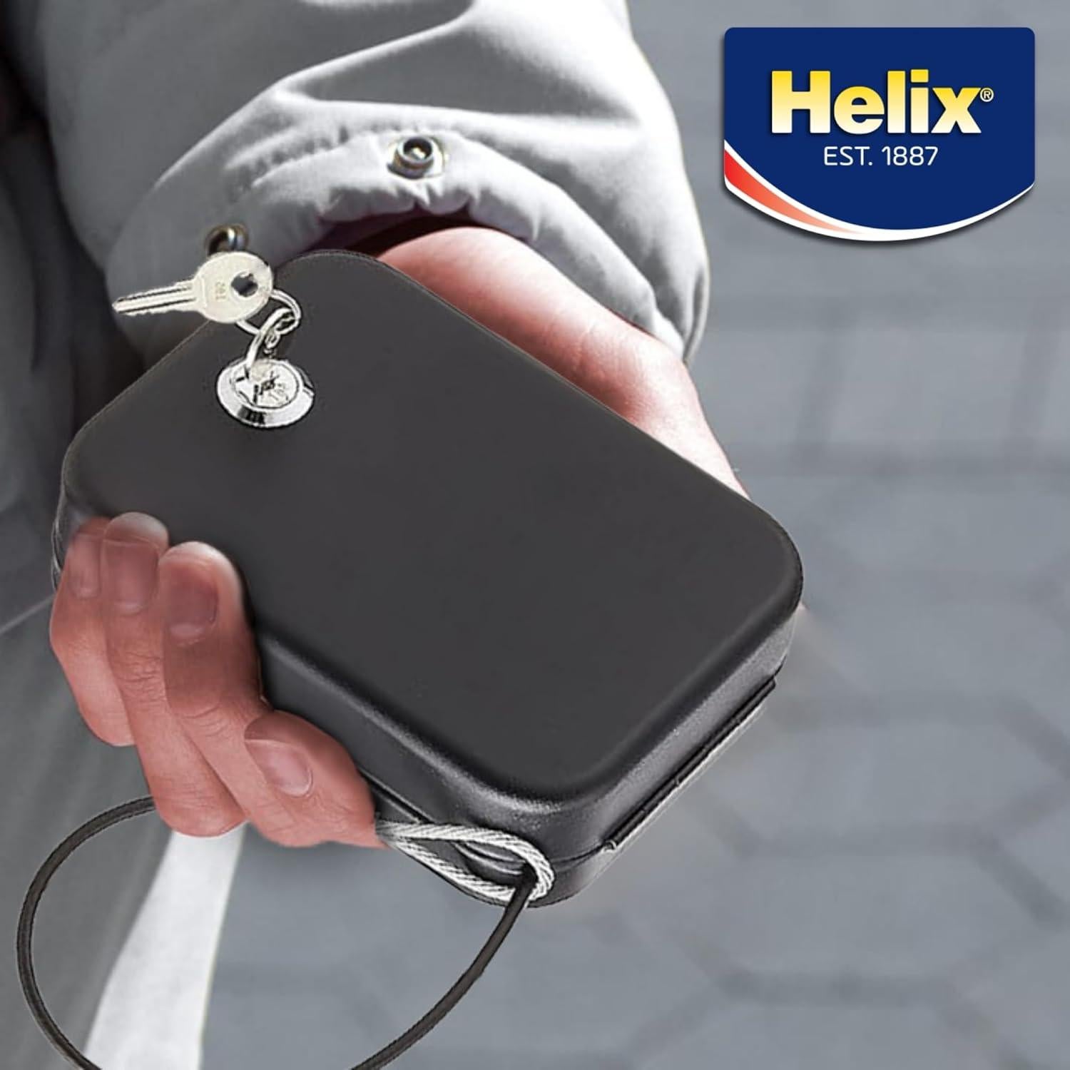 Caja Fuerte Personal Helix de Acero con Cerradura y Cable