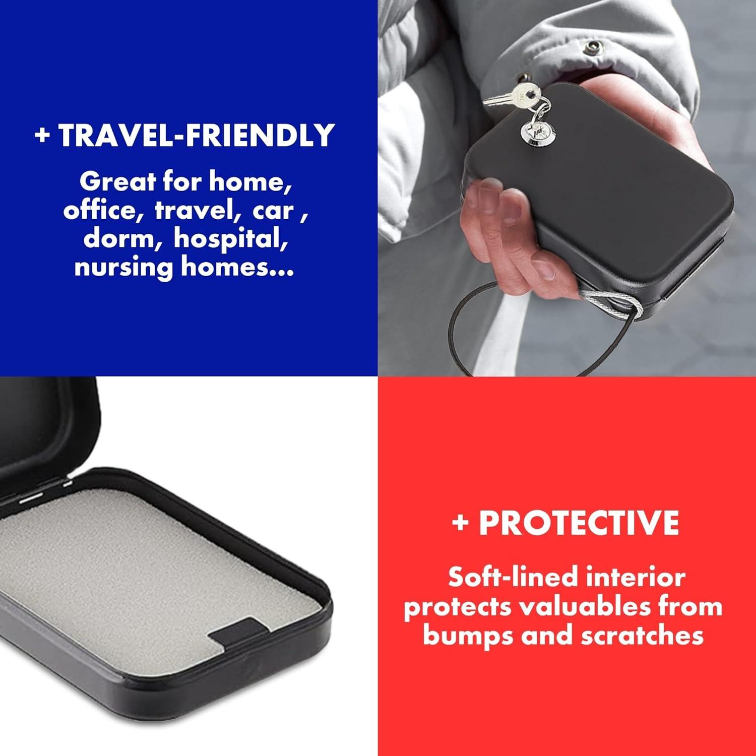 Caja Fuerte Personal Helix de Acero con Cerradura y Cable