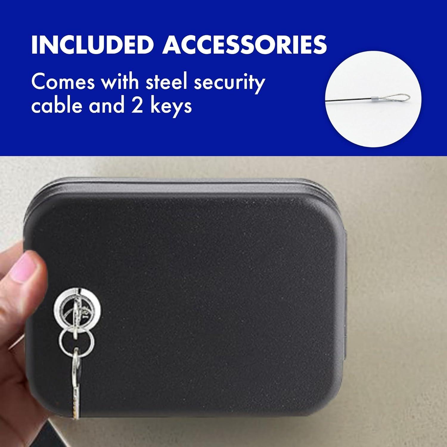 Caja Fuerte Personal Helix de Acero con Cerradura y Cable