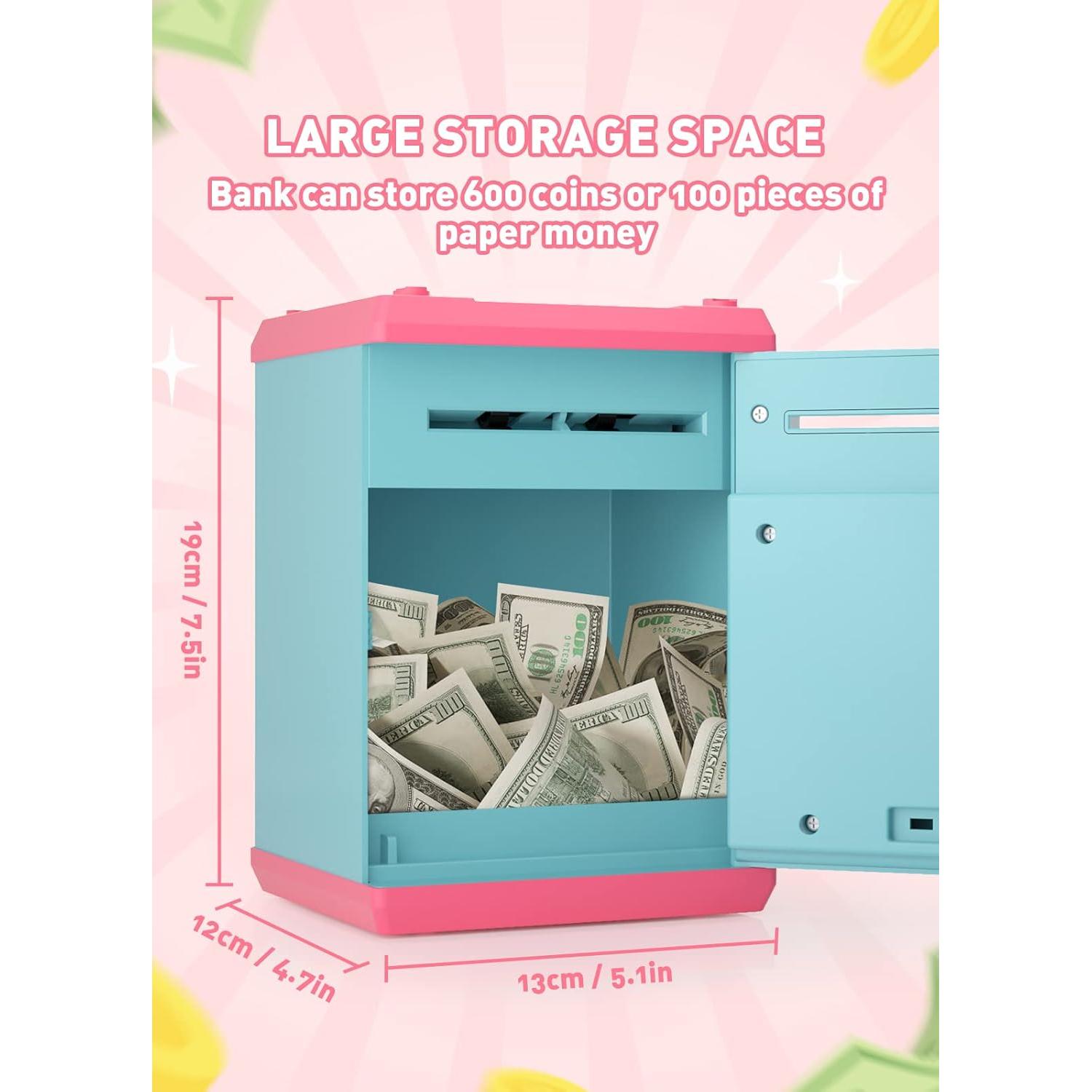 Hucha Electrónica Playsheek Grande con Contraseña - Rosa-Azul