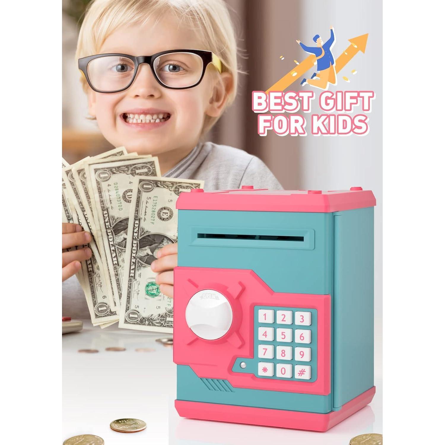 Hucha Electrónica Playsheek Grande con Contraseña - Rosa-Azul