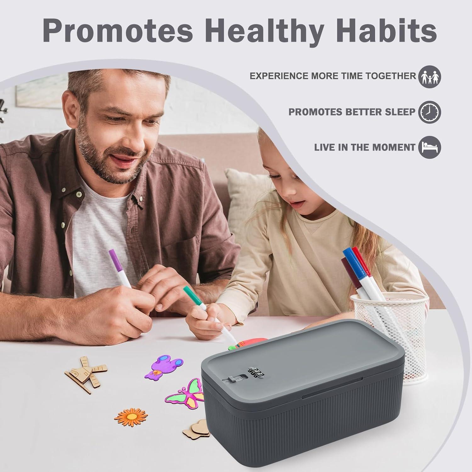 Caja de Almacenamiento Cerrable chefeggukk 23.5x12.8 cm Gris