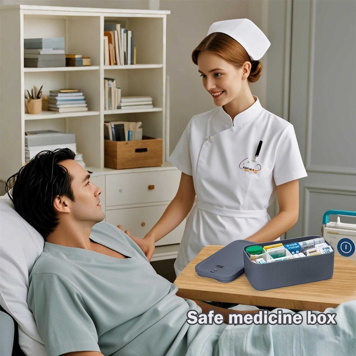 Caja de Almacenamiento con Cerradura BOMKVIN 23.5x12.7x9.1cm