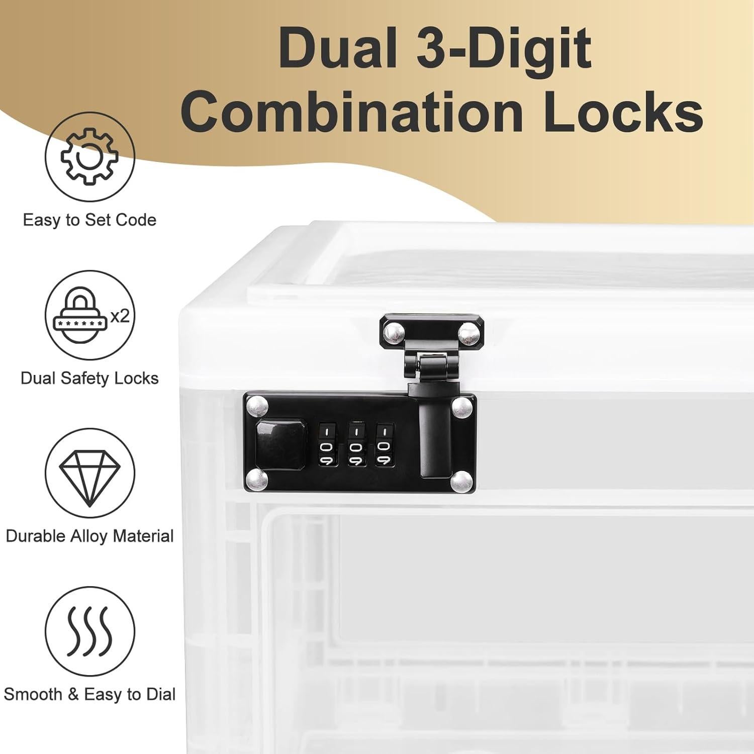 Caja de Seguridad Grande Lalifebuss 24L con Cerradura Código