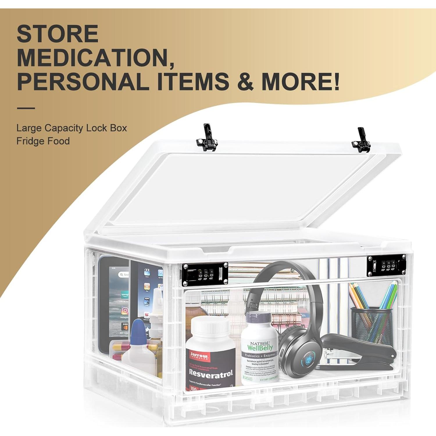 Caja de Seguridad Grande Lalifebuss 24L con Cerradura Código