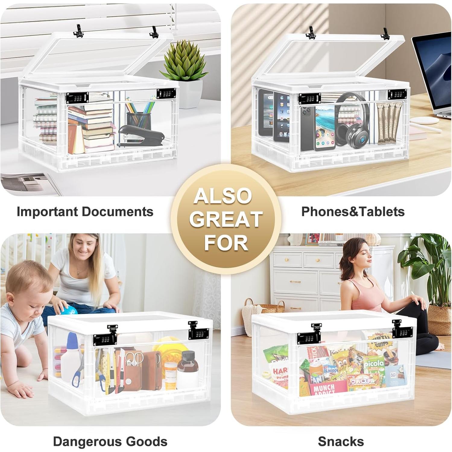 Caja de Seguridad Grande Lalifebuss 24L con Cerradura Código