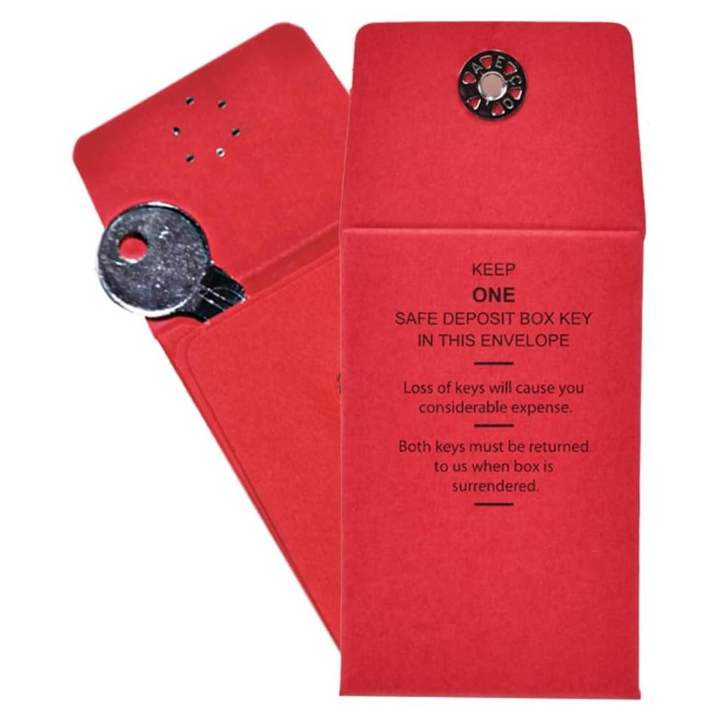 Sobres de Llave de Banco BankSupplies 100 Unidades 5.7x8.9cm