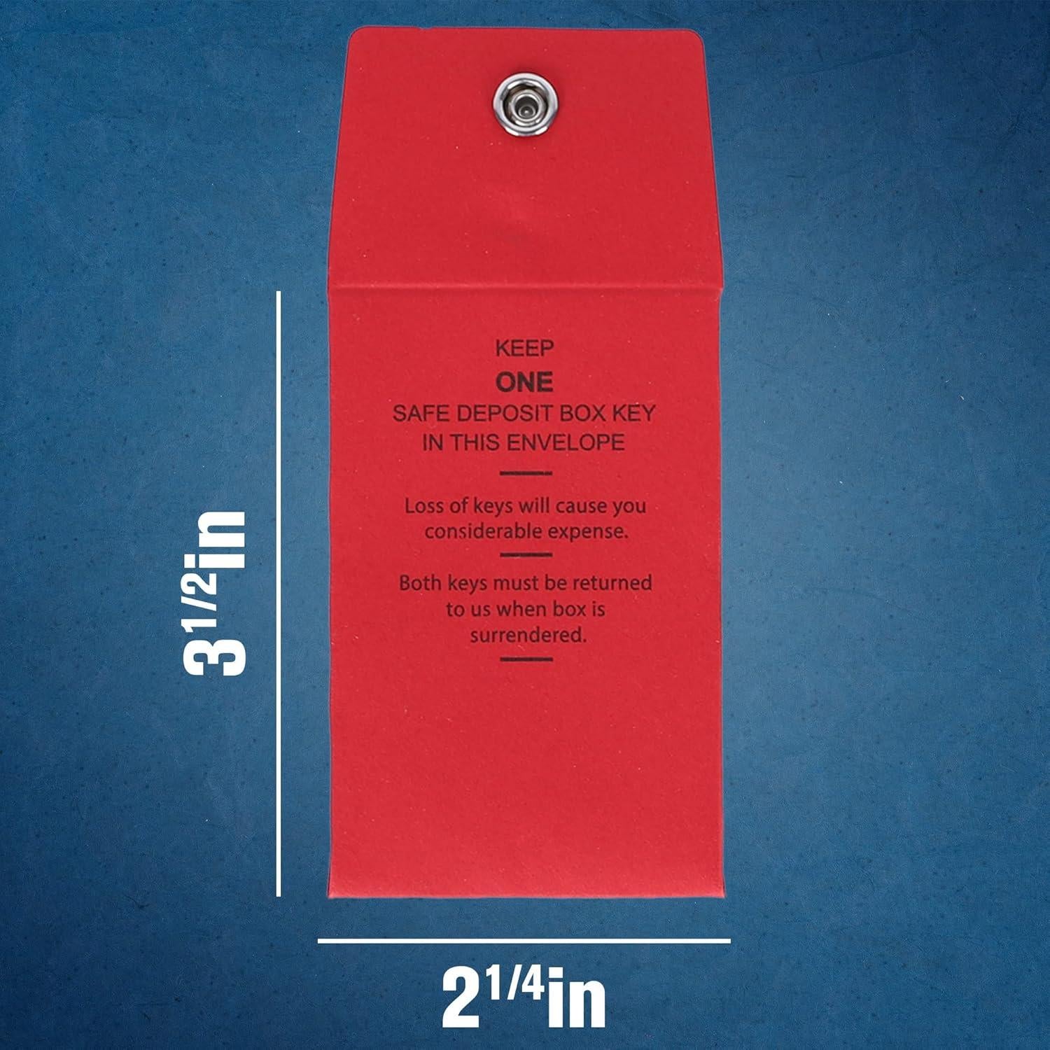 Sobres de Llave de Banco BankSupplies 100 Unidades 5.7x8.9cm