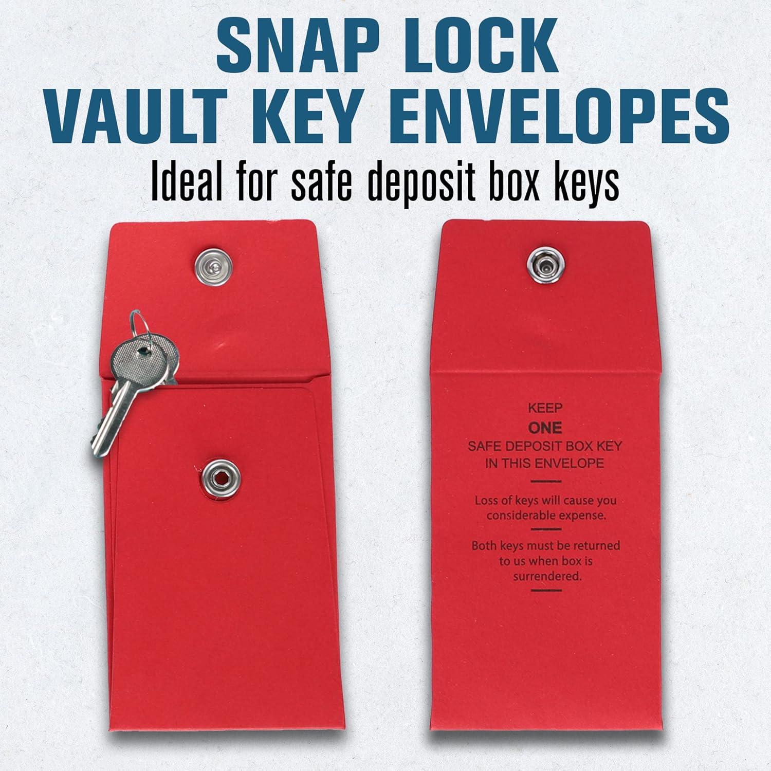 Sobres de Llave de Banco BankSupplies 100 Unidades 5.7x8.9cm