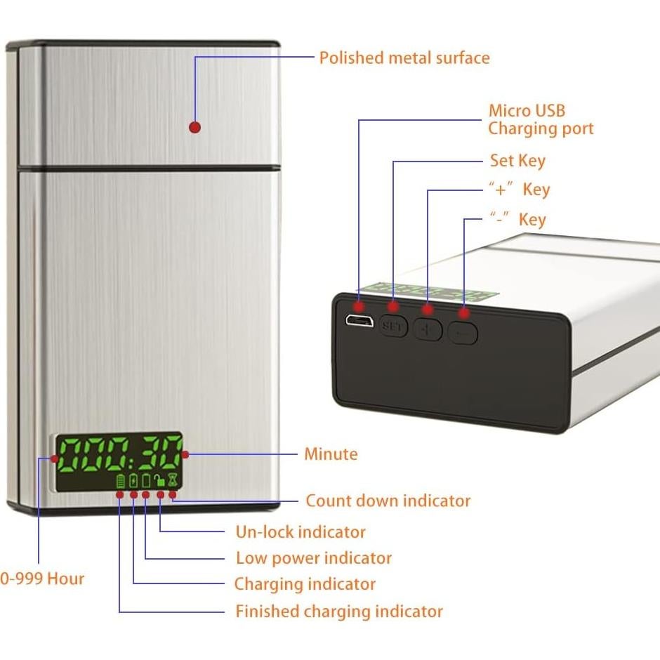 Caja de bloqueo temporizado Ascenty OSJ - 999 horas - Portátil