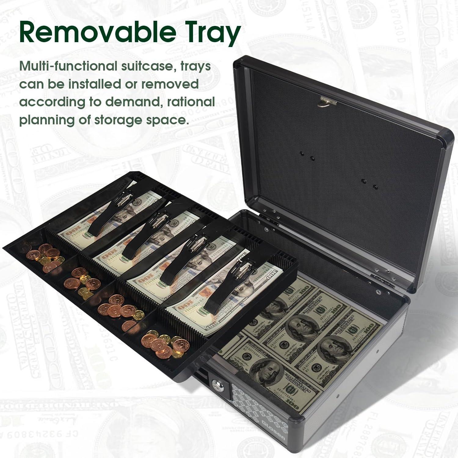 Caja de Dinero Glosen Extra Grande con Cerradura Llave 29x13.5x34.3cm