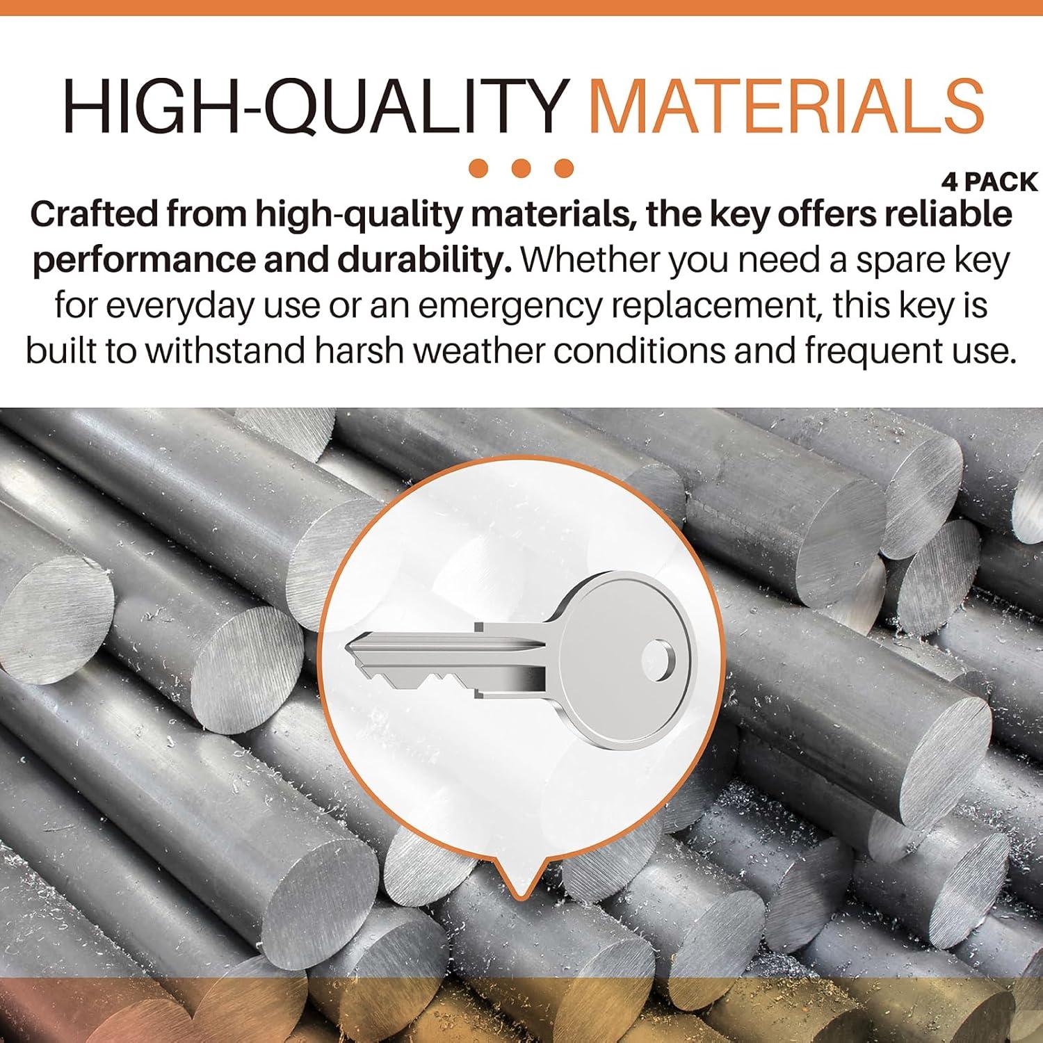 Llaves de Reemplazo B02 Xinxinlin - Paquete de 4 para Cerraduras de Caja de Herramientas