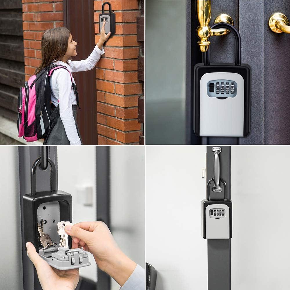 Caja de Llave ZHEGE con Combinación 4 Dígitos - Gris