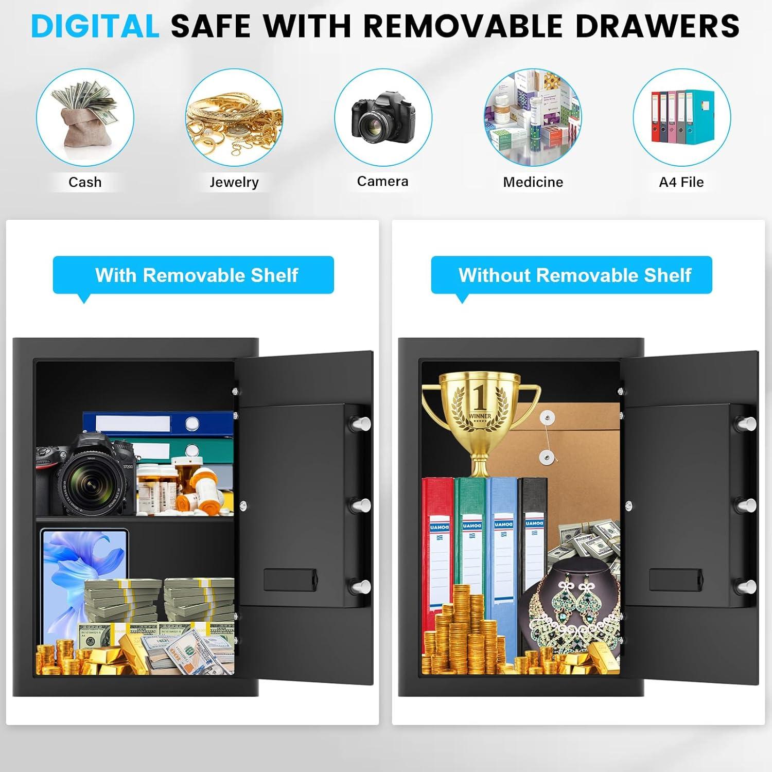 Caja Fuerte Digital RXUJYC 3.0 Pies Cúbicos a Prueba de Fuego