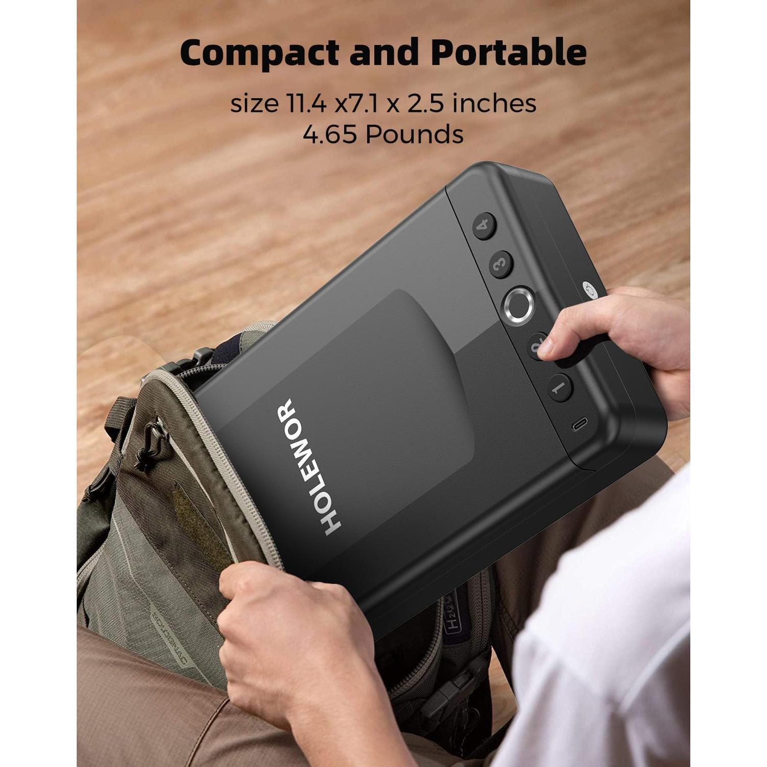 Caja Fuerte Biométrica HOLEWOR para Pistolas Pequeñas 29x18cm