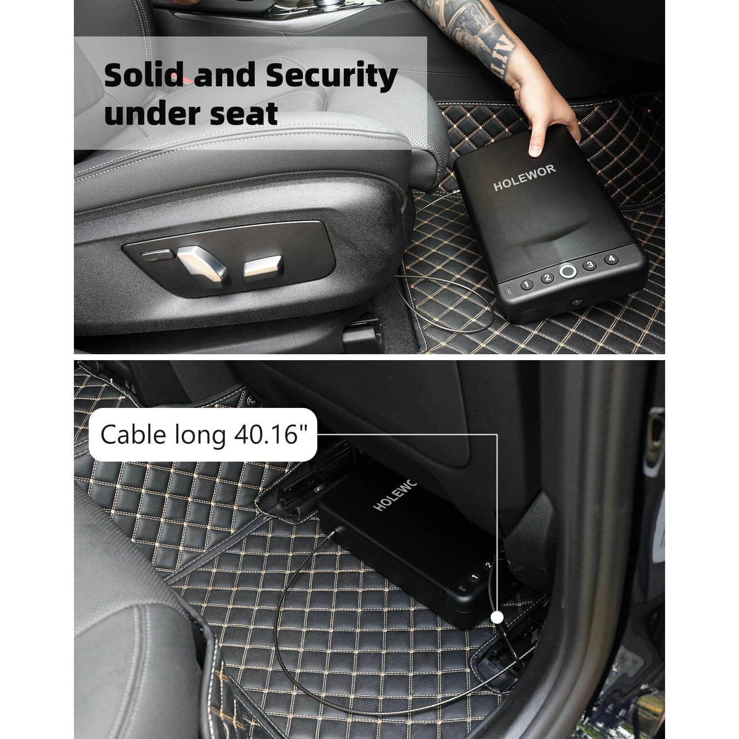 Caja Fuerte Biométrica HOLEWOR para Pistolas Pequeñas 29x18cm