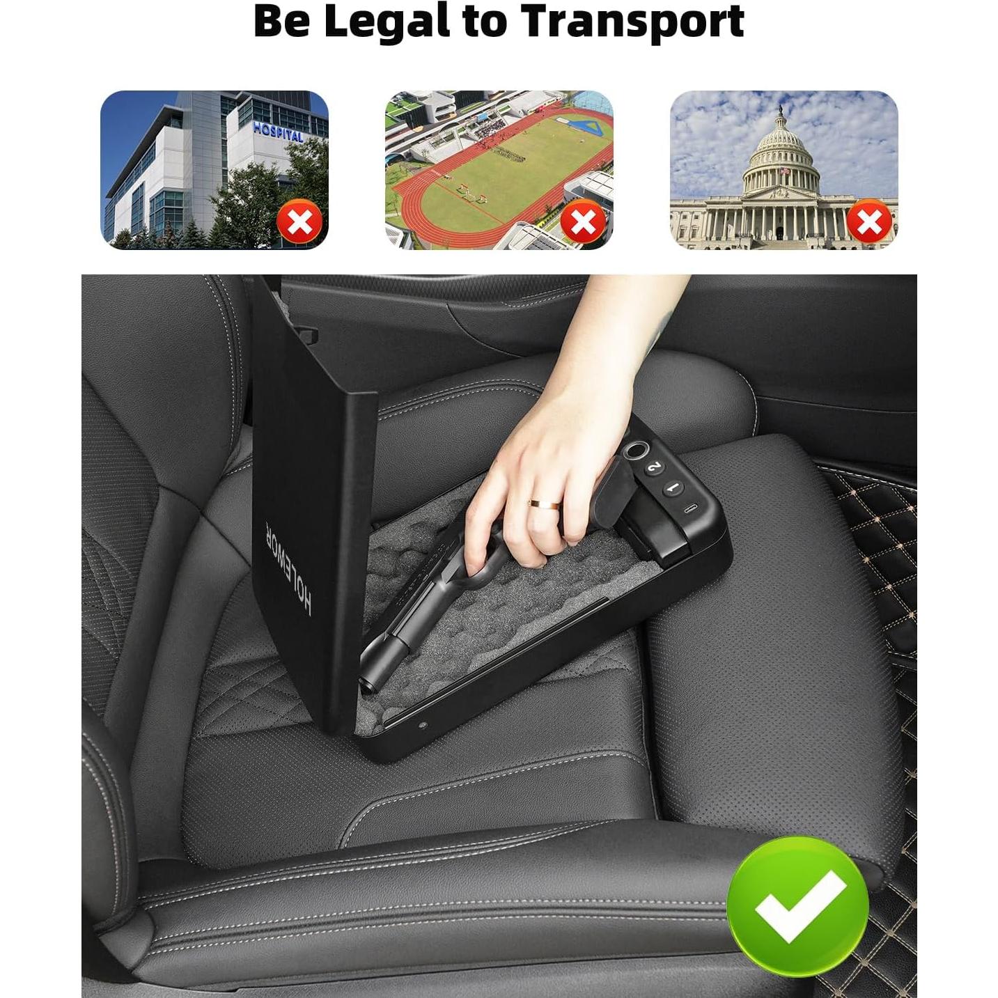 Caja Fuerte Biométrica HOLEWOR para Pistolas Pequeñas 29x18cm