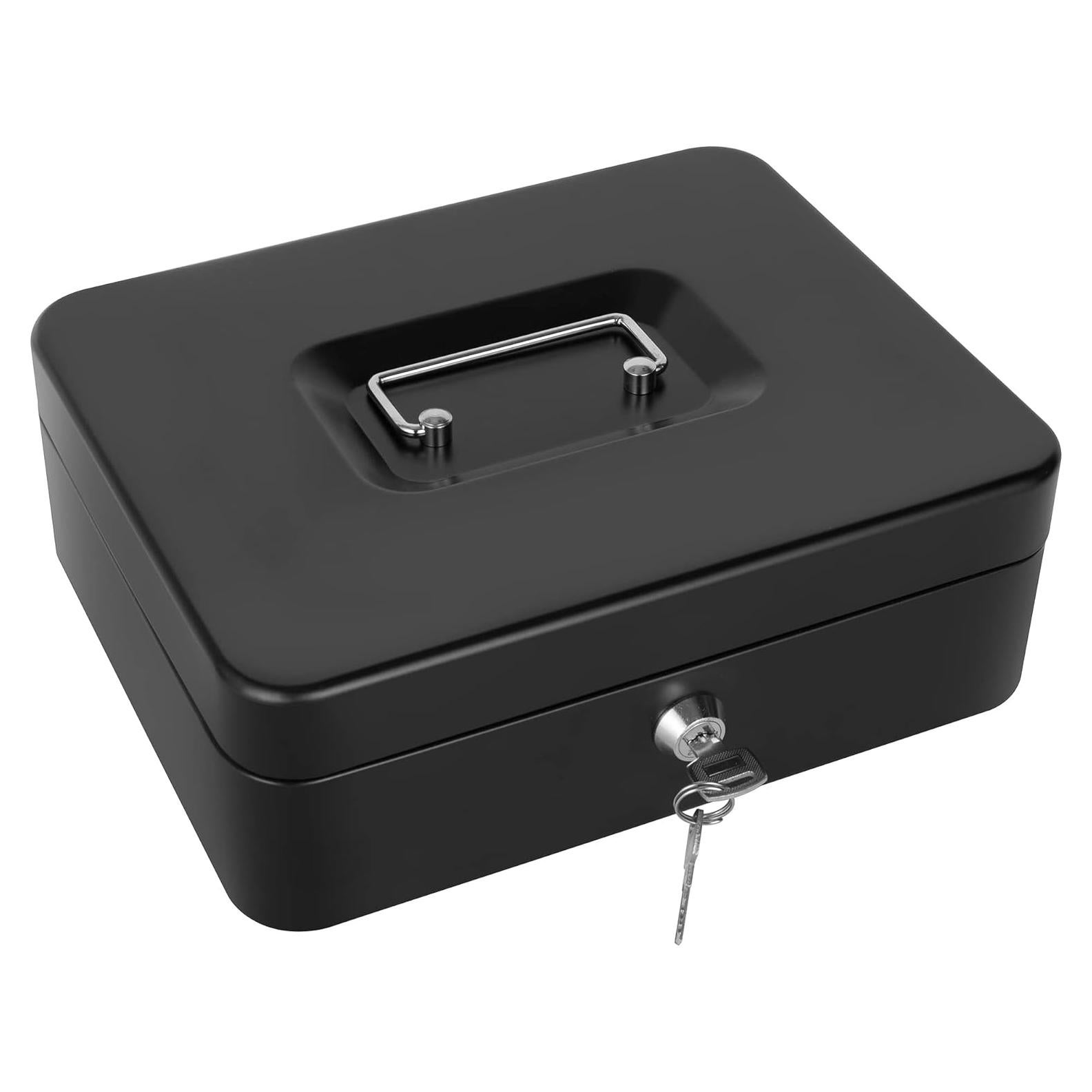 Caja de Dinero Crinwaki con Cerradura 25x20x9 cm Negra