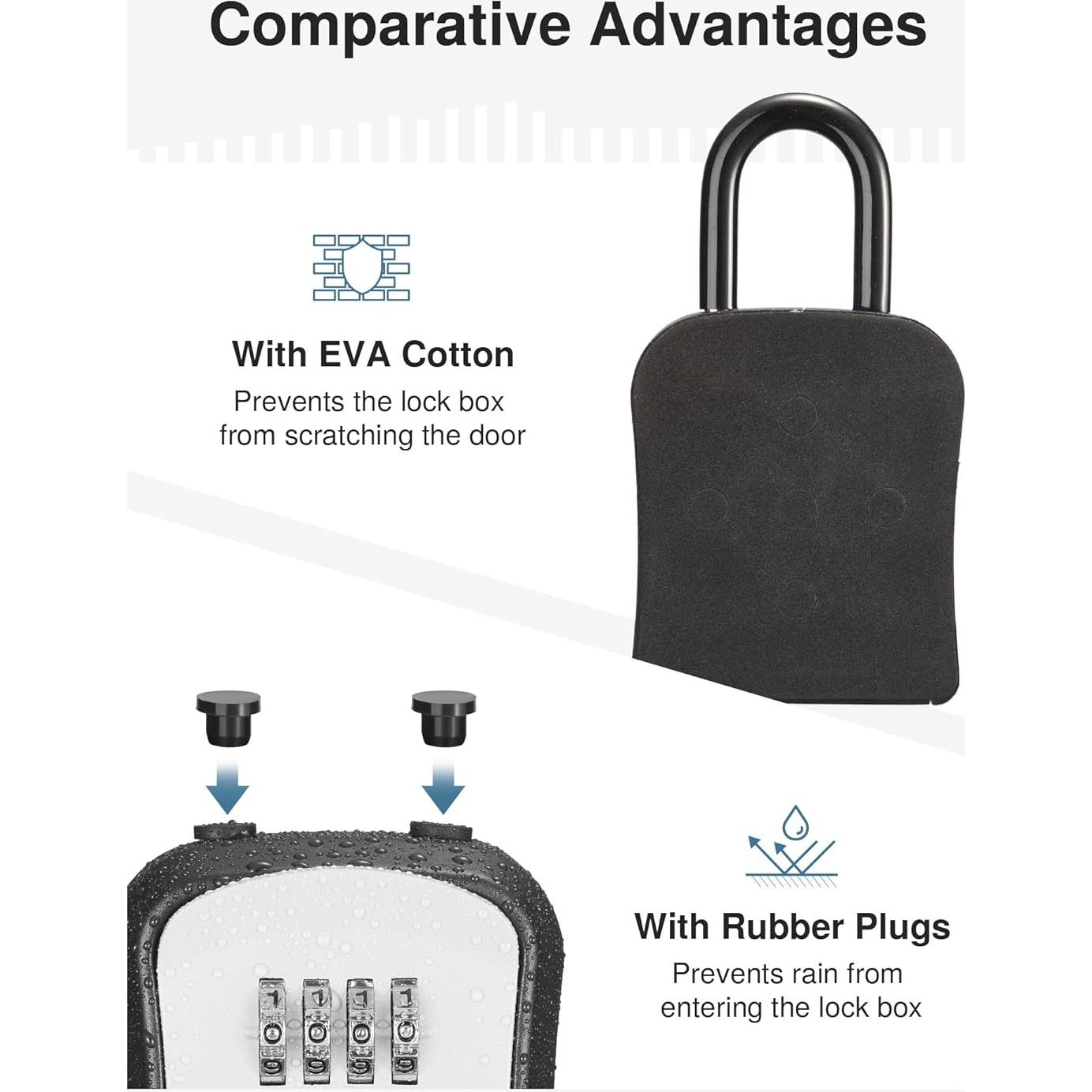 Caja de Seguridad para Llaves Puroma Gris, Código Mecánico 4 Dígitos