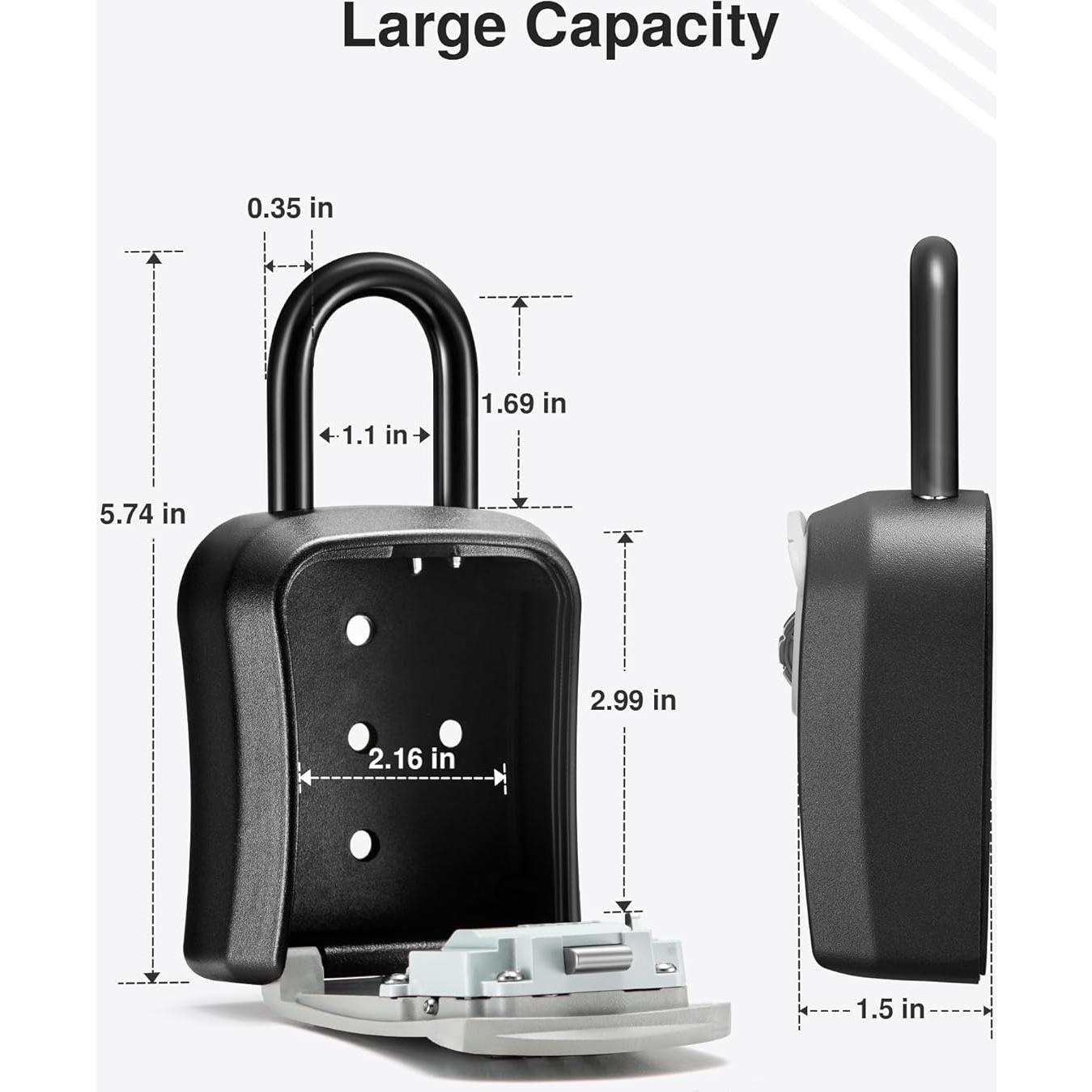 Caja de Seguridad para Llaves Puroma Gris, Código Mecánico 4 Dígitos