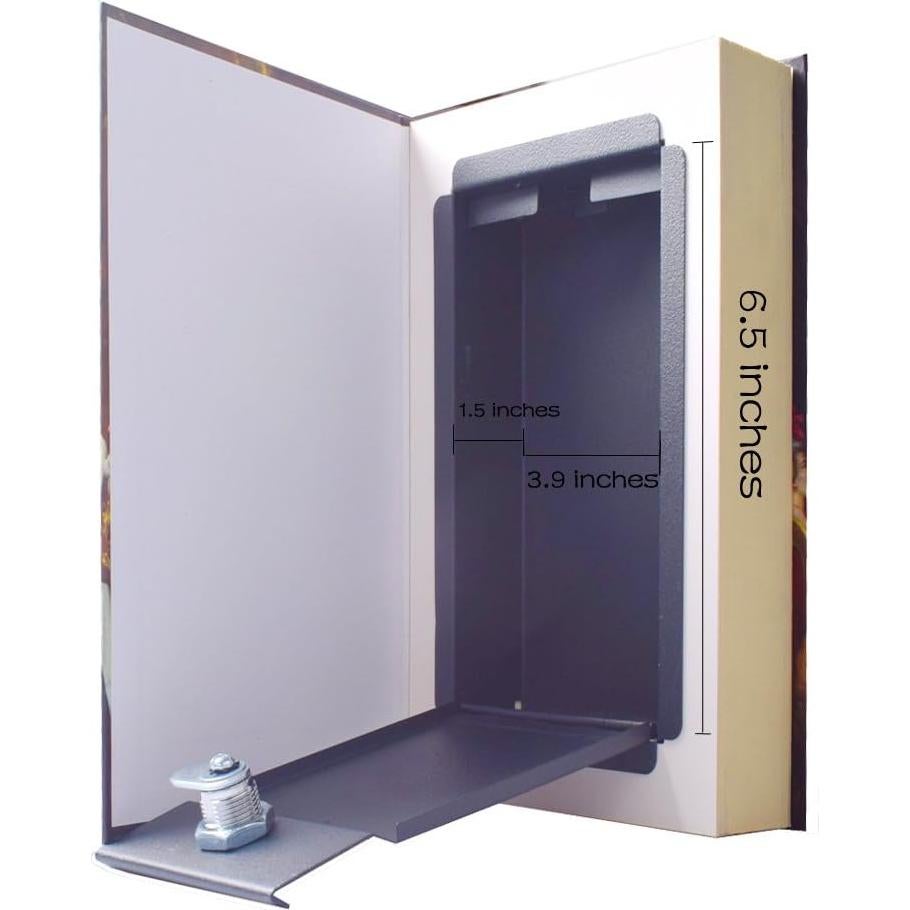 Caja Fuerte de Libro EIOUMAX Antirrobo con Llave - Marrón